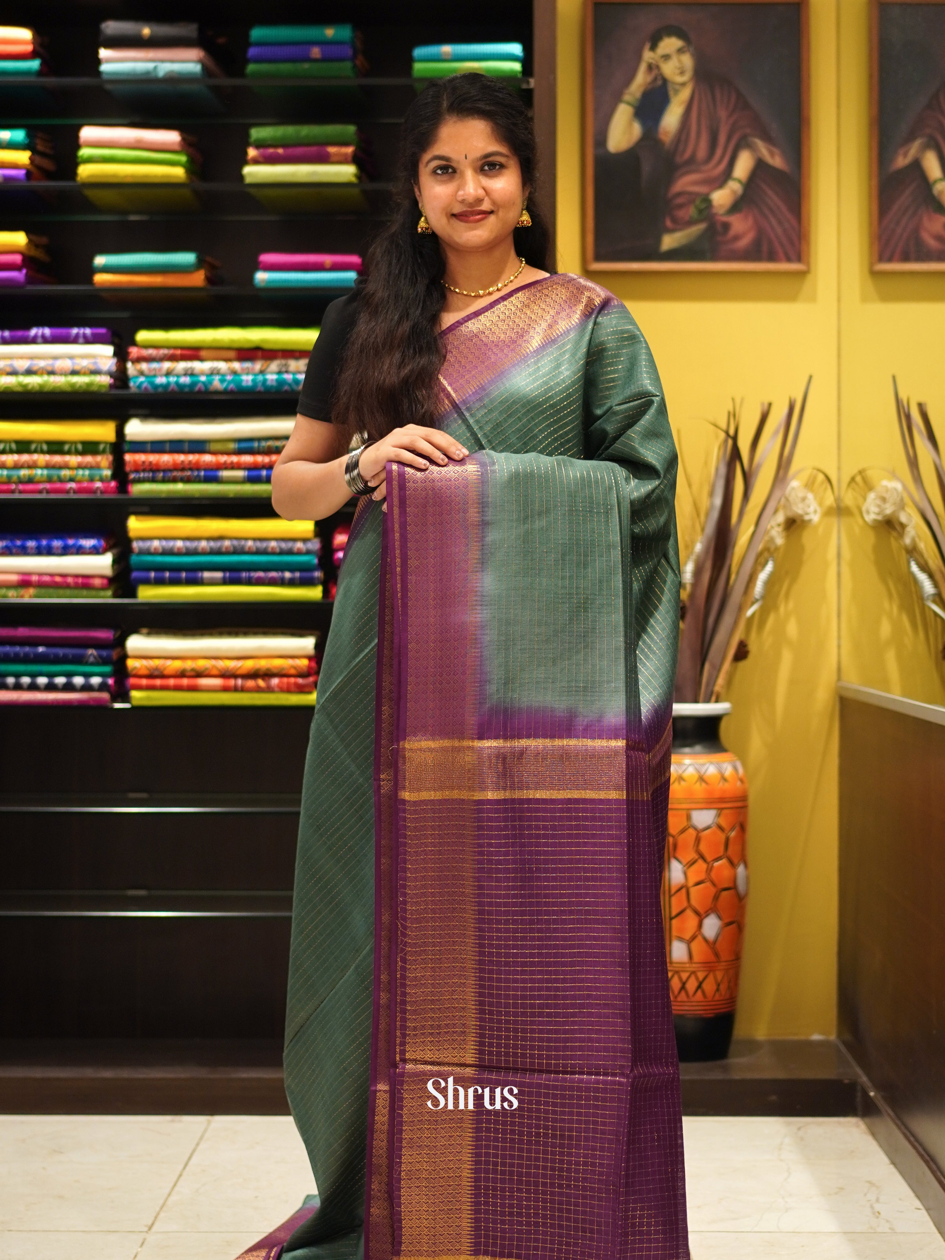 CDS29047 - Semi Tussar Saree - Shop on ShrusEternity.com