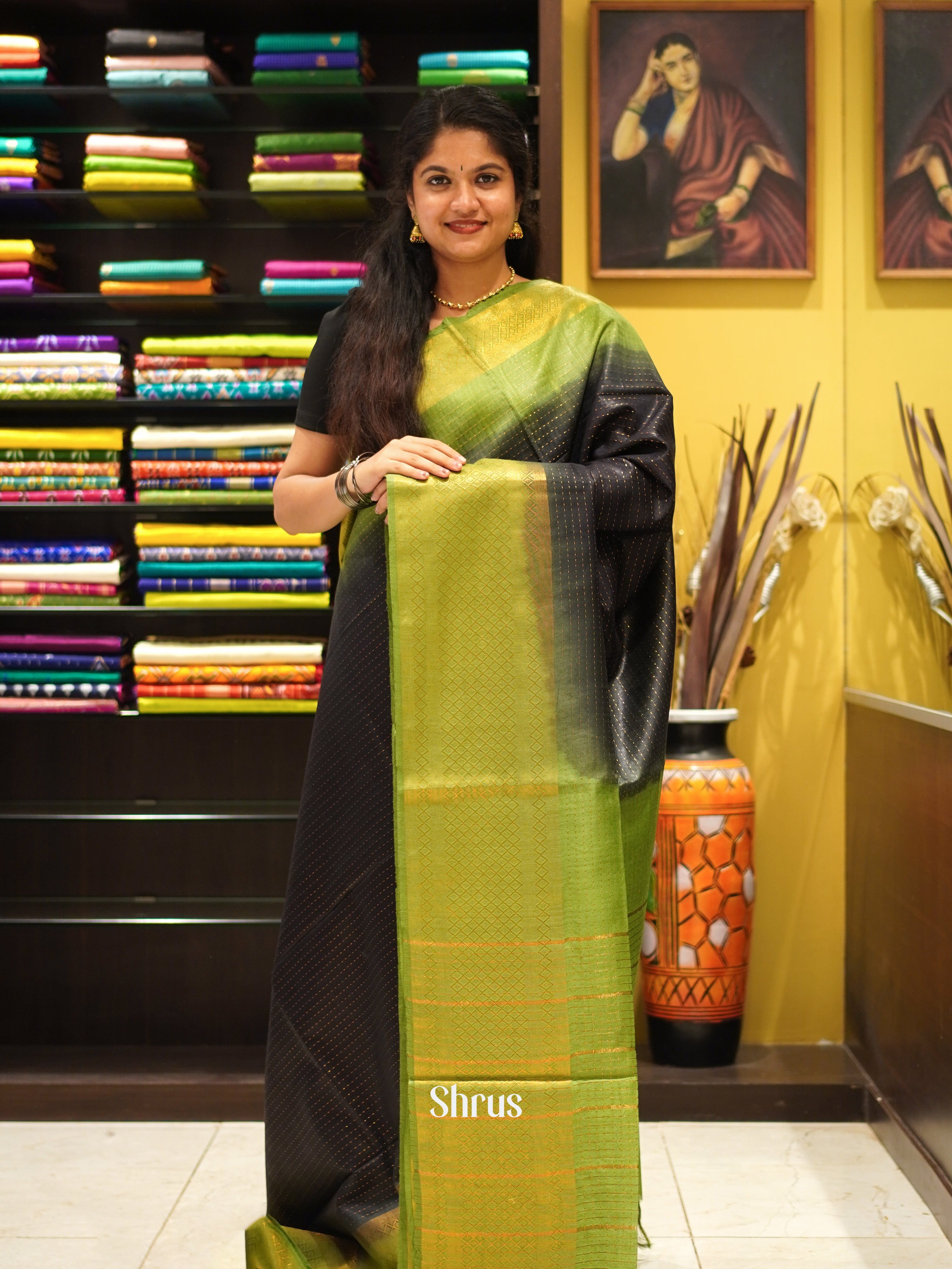 CDS29053 - Semi Tussar Saree - Shop on ShrusEternity.com