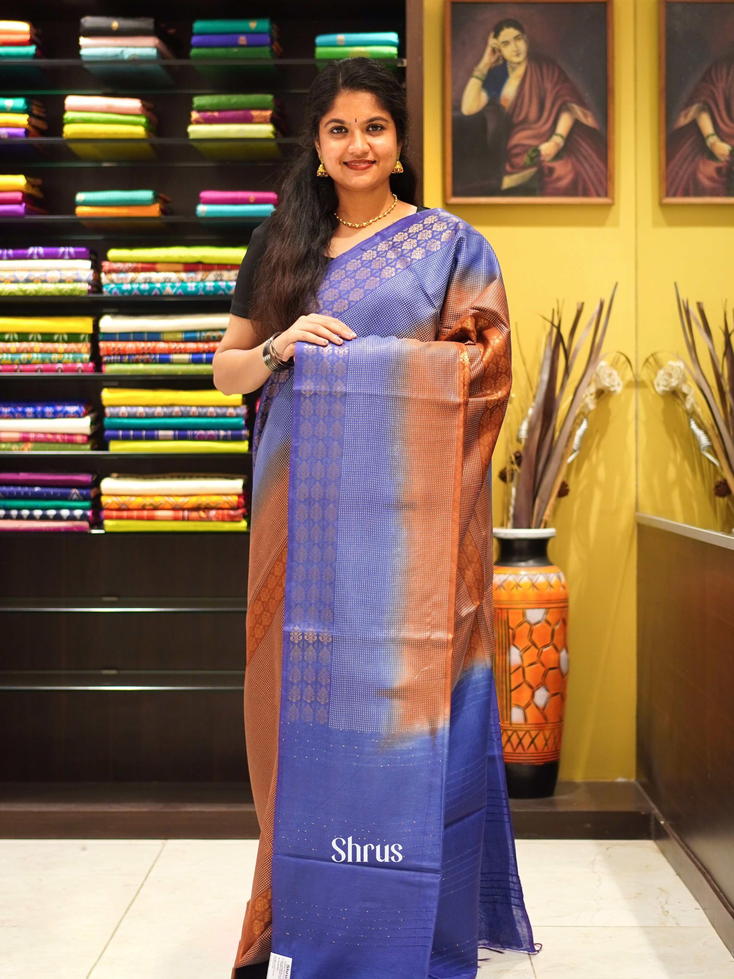 CDS29055 - Semi Tussar Saree - Shop on ShrusEternity.com