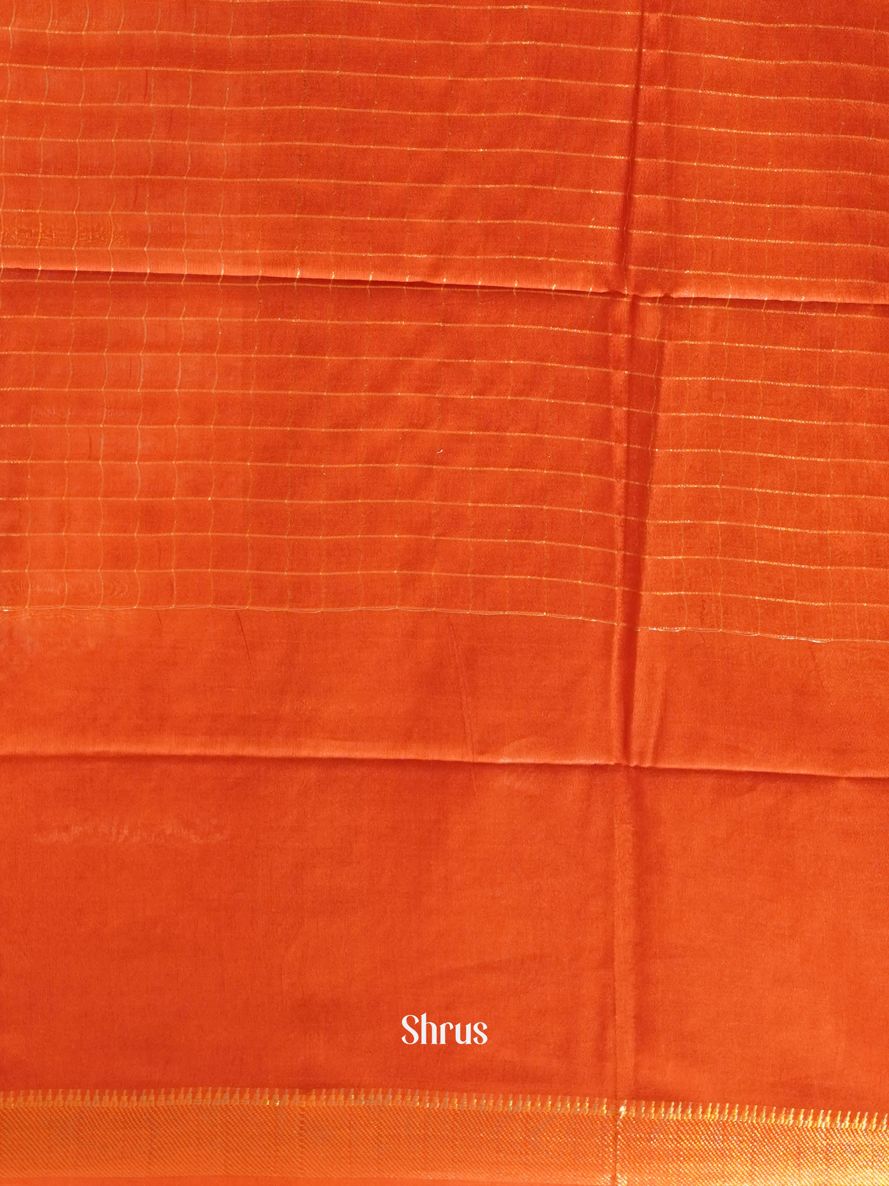 Cream & Orange - Shibori Saree - Shop on ShrusEternity.com