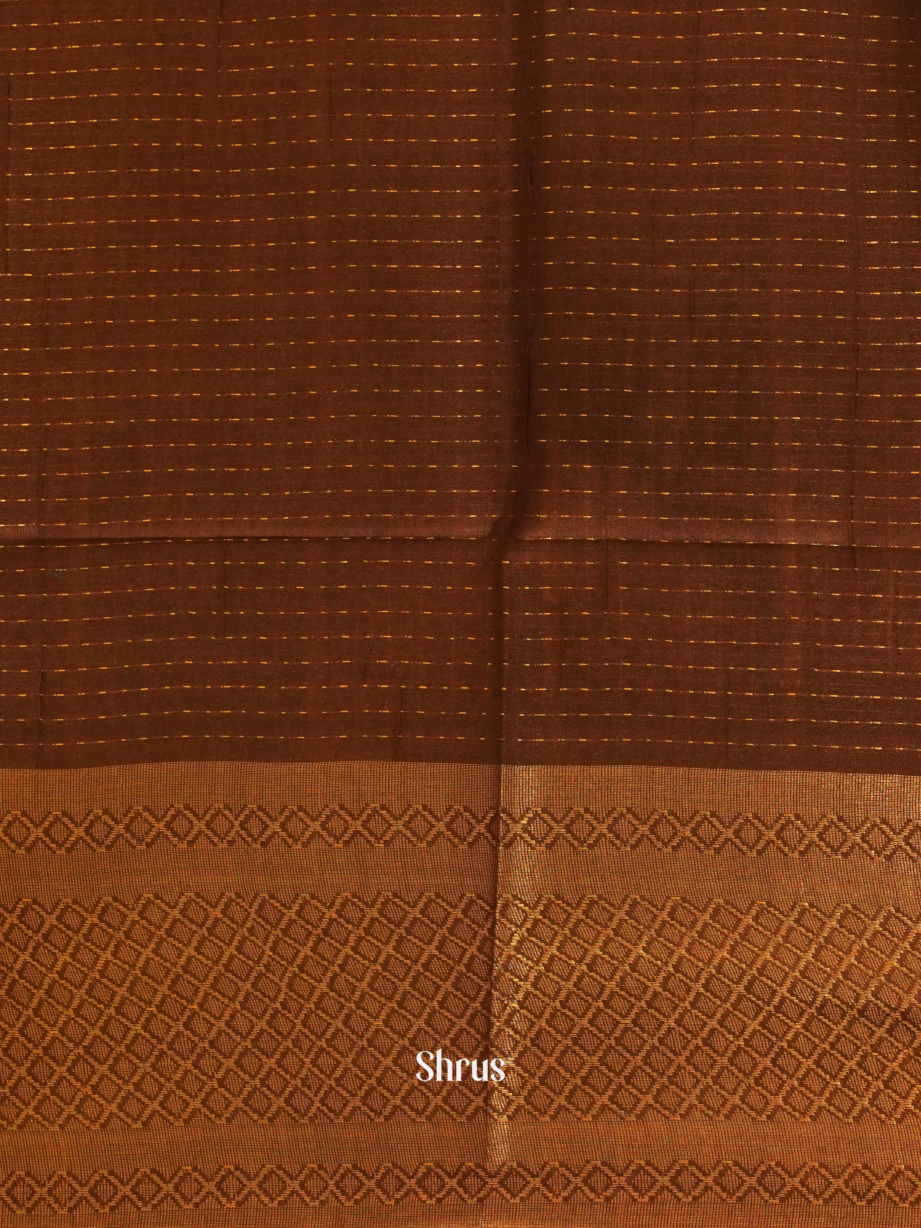 Cream & Brown - Shibori Saree - Shop on ShrusEternity.com