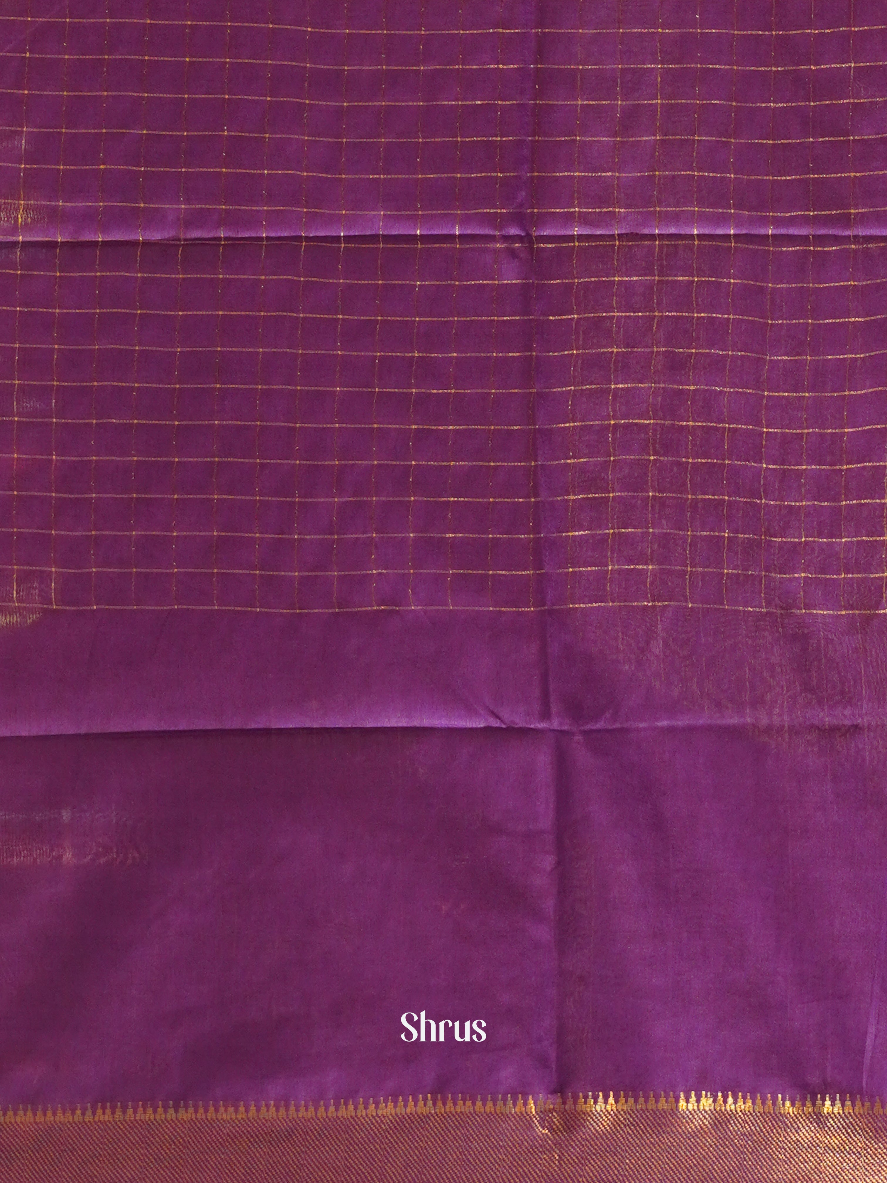 Cream & Purple - Shibori Saree - Shop on ShrusEternity.com