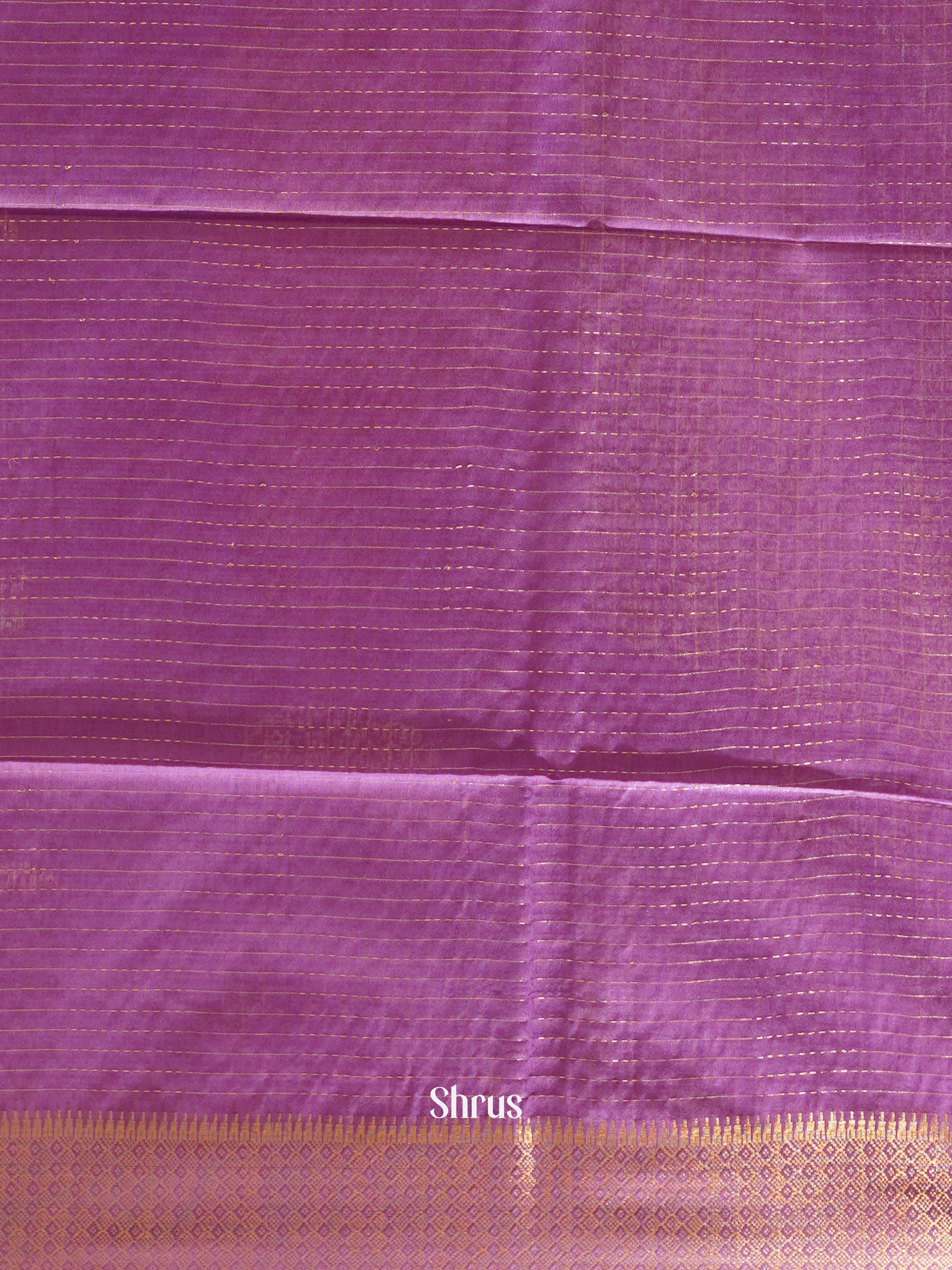 Cream & Purple - Shibori Saree - Shop on ShrusEternity.com