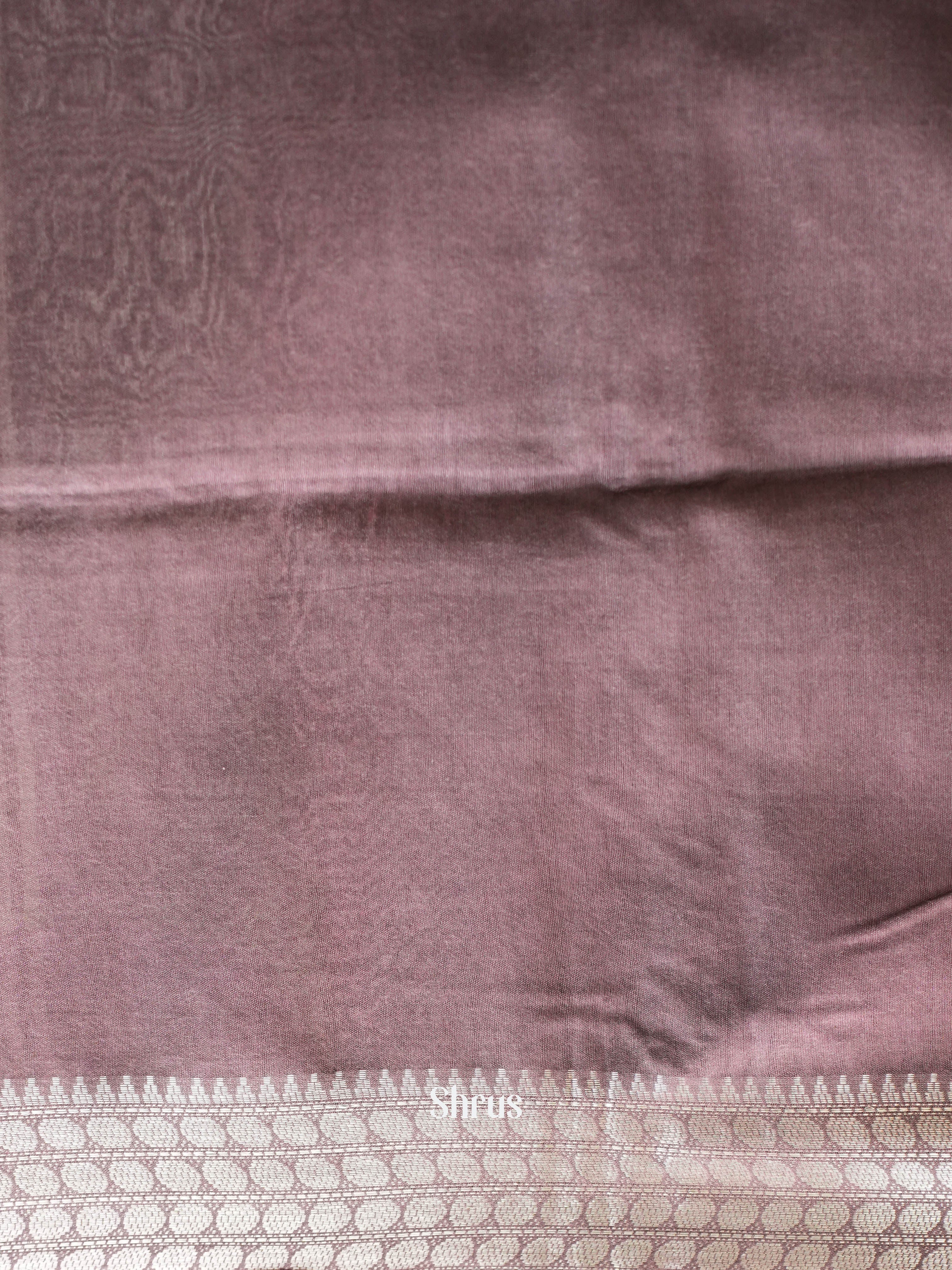 Brown(Single Tone)- Semi Tussar Saree - Shop on ShrusEternity.com