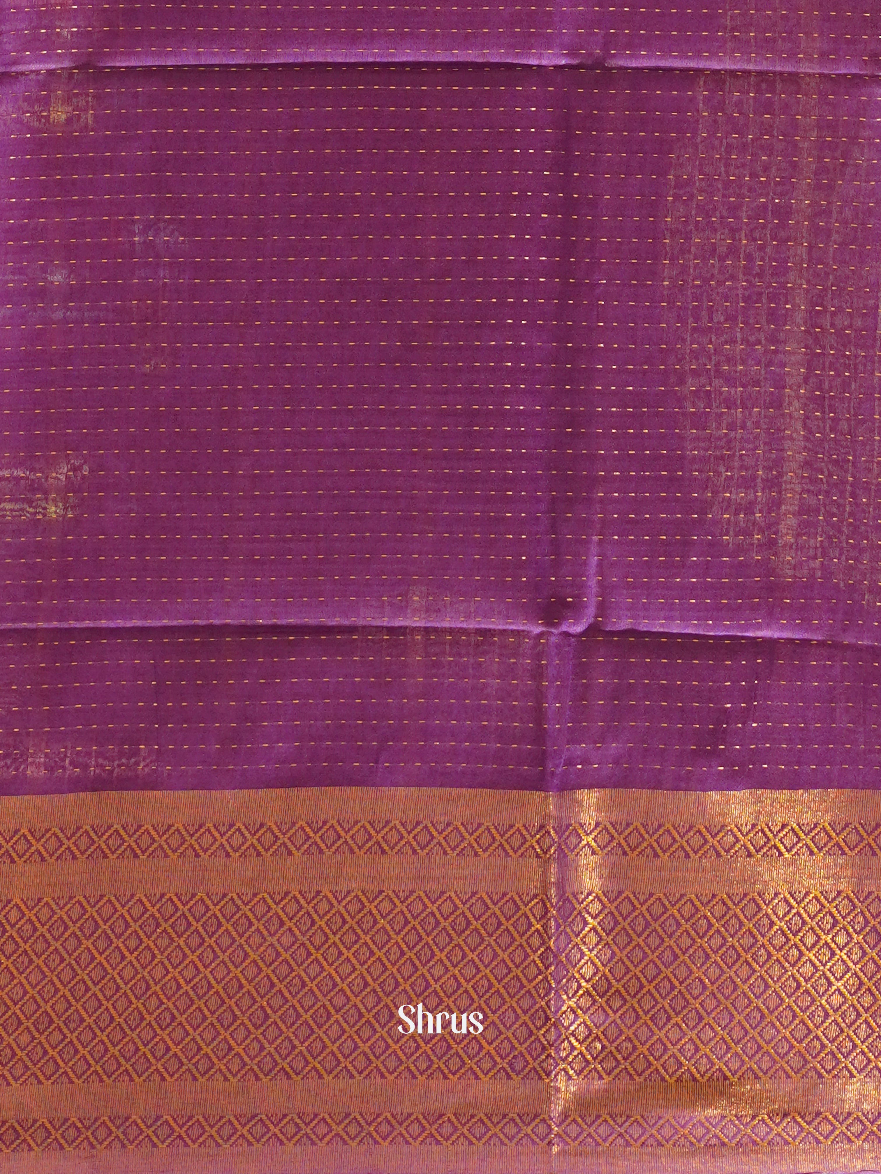 Cream & Purple - Shibori Saree - Shop on ShrusEternity.com