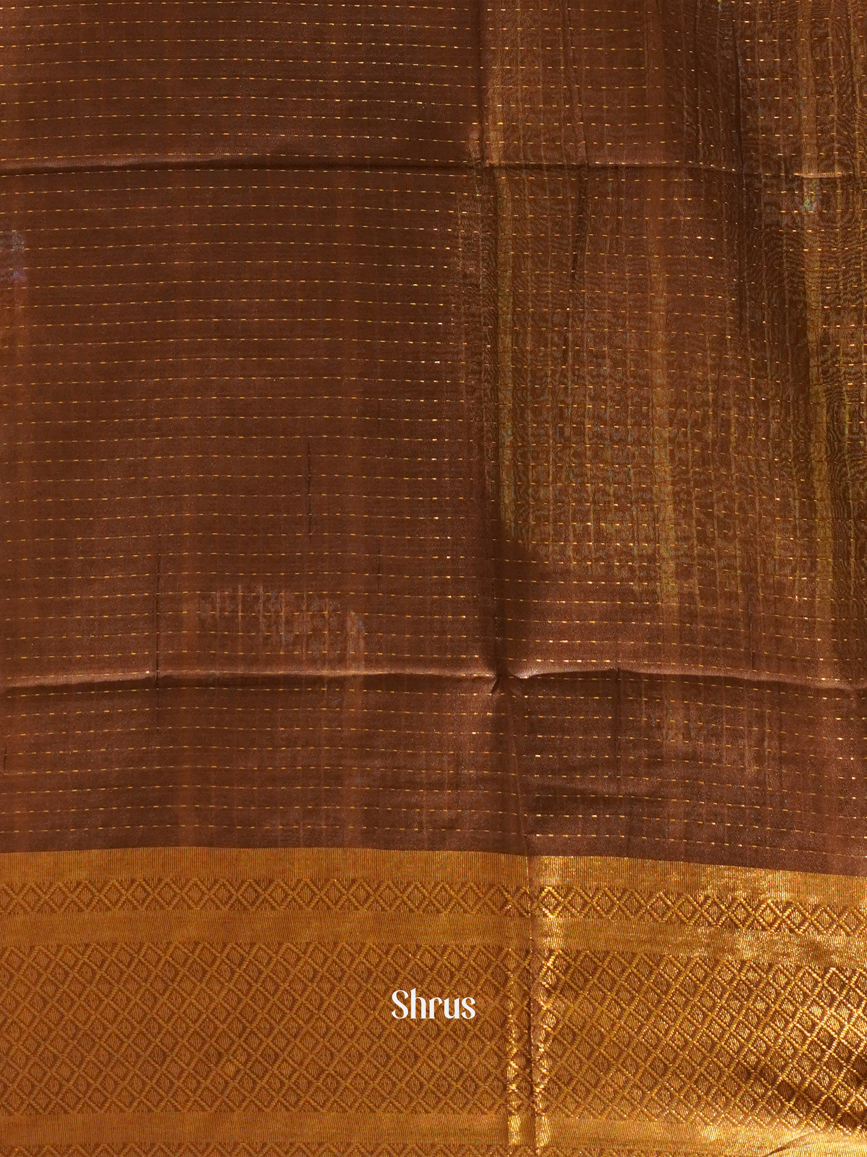 Brown & Cream - Shibori Saree - Shop on ShrusEternity.com