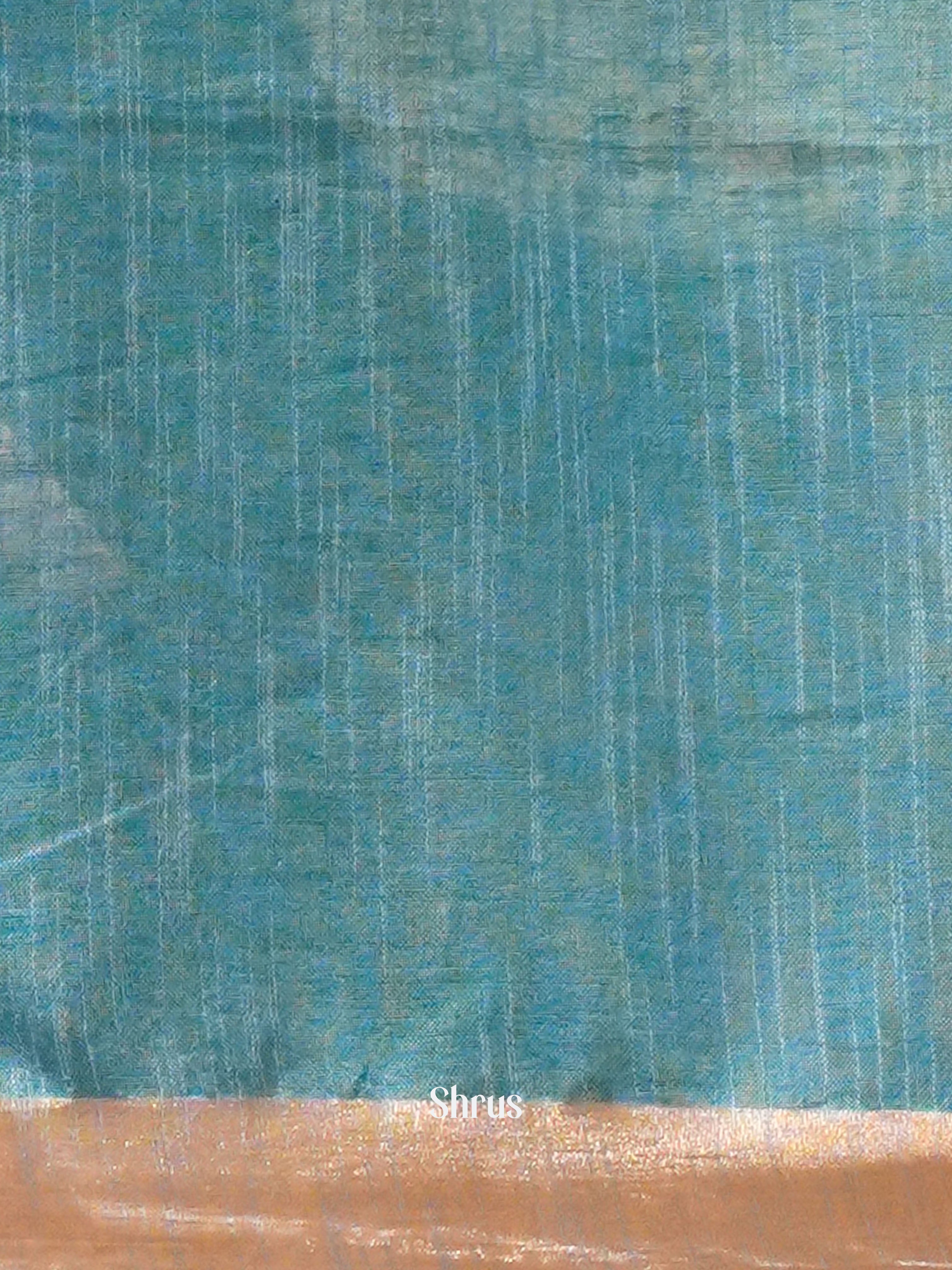 Lite Blue & Blue - Art Linen Saree - Shop on ShrusEternity.com