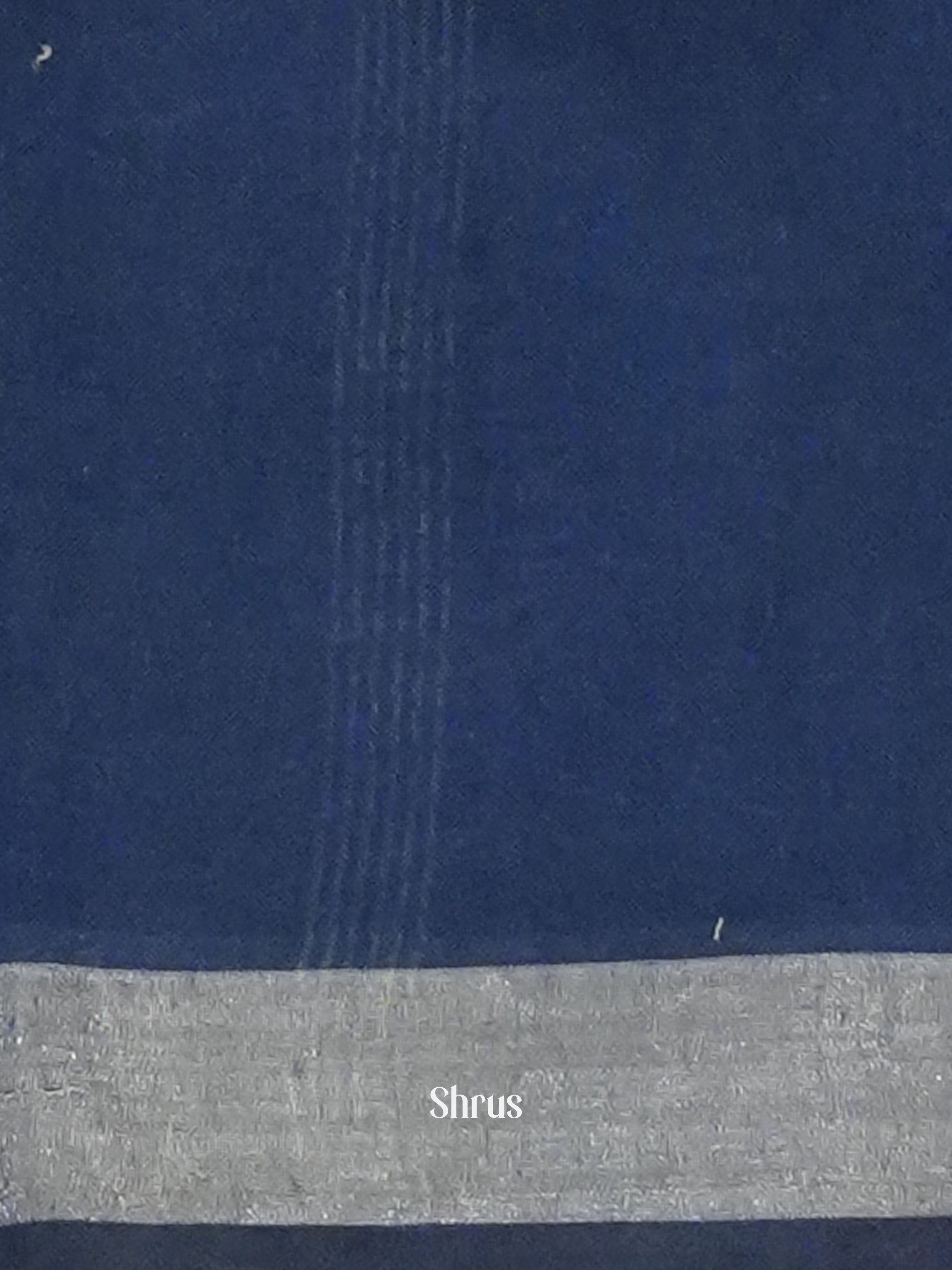 Grey & Blue - Art Linen Saree - Shop on ShrusEternity.com