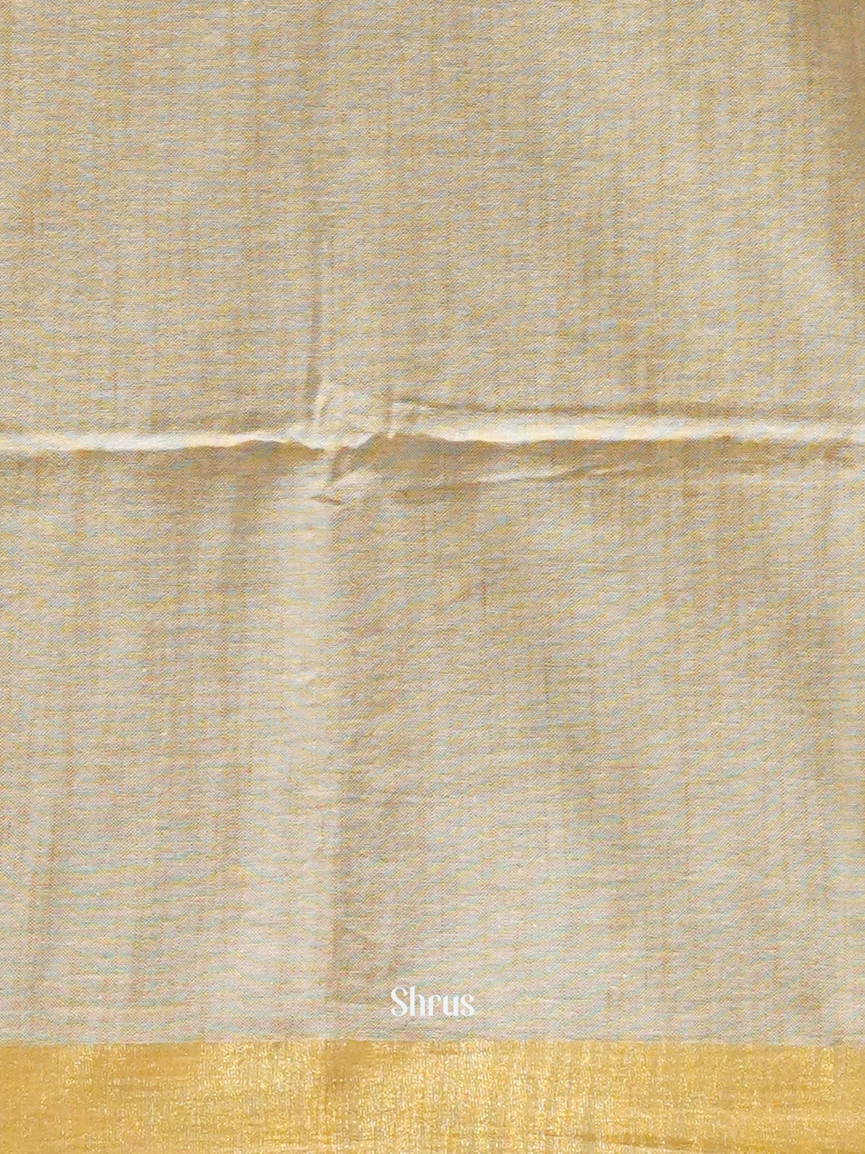 Grey & Cream - Art Linen Saree - Shop on ShrusEternity.com