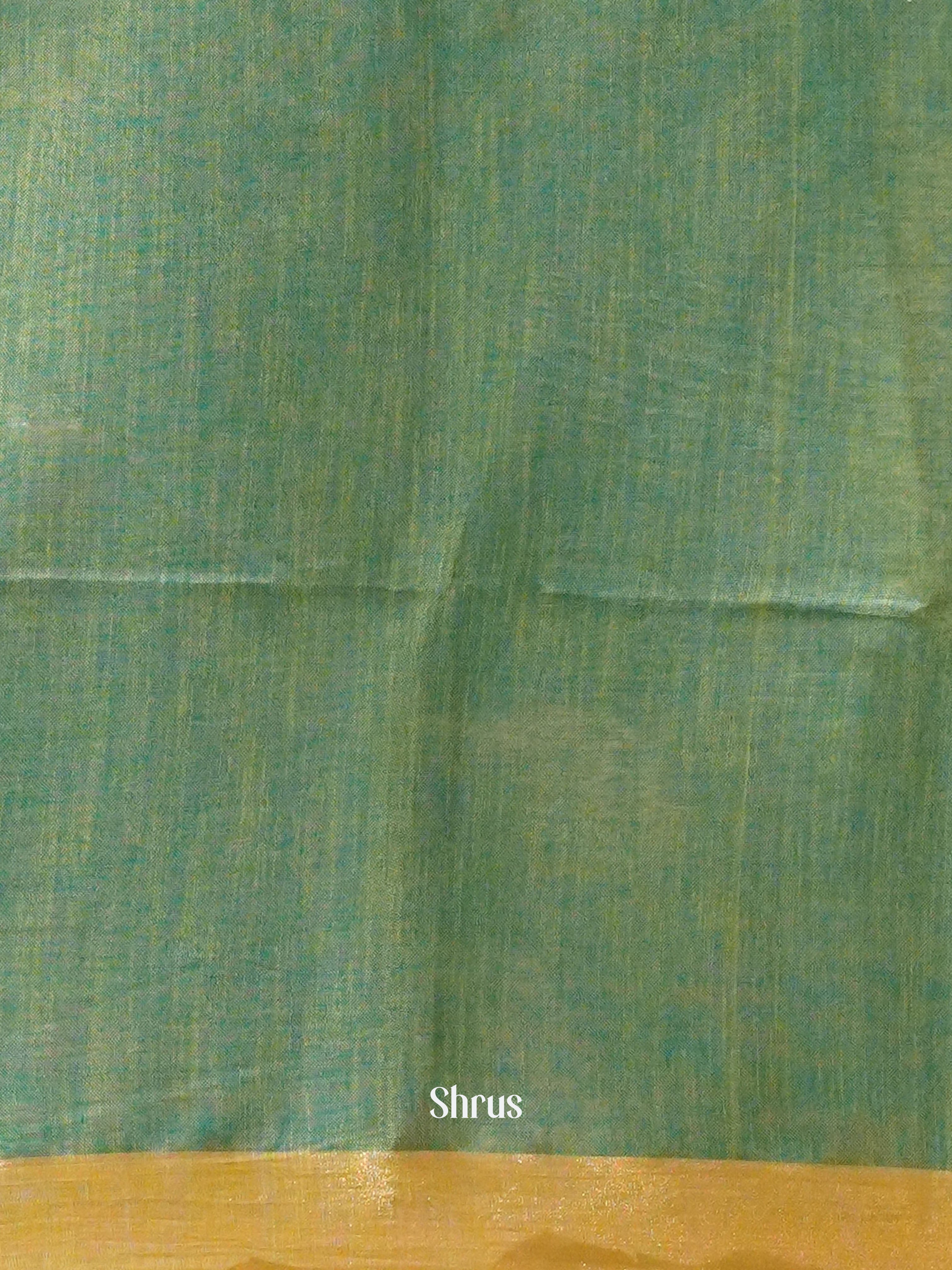 Teal & Green - Art Linen Saree - Shop on ShrusEternity.com