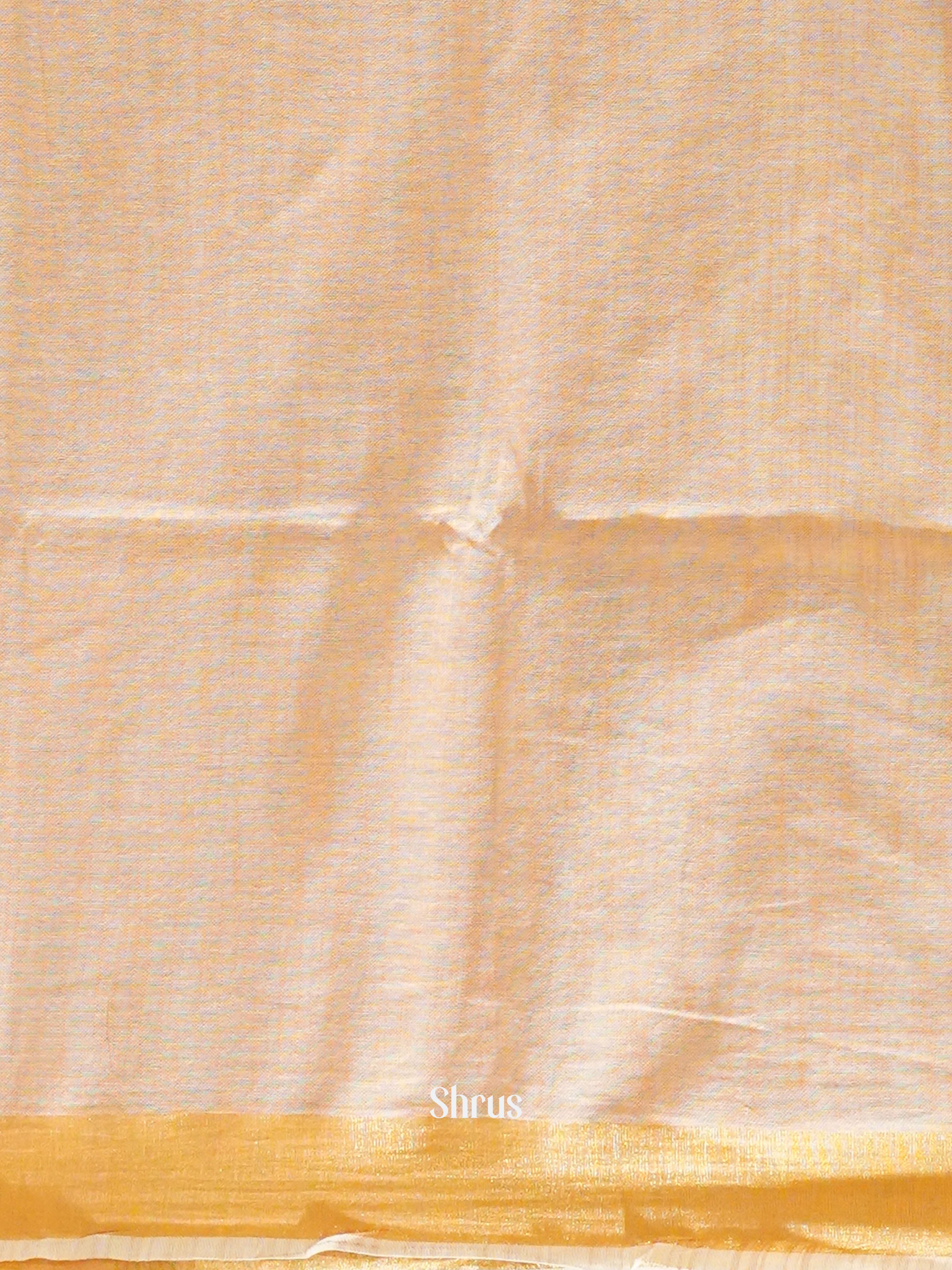 Blue & Peach - Art Linen Saree - Shop on ShrusEternity.com