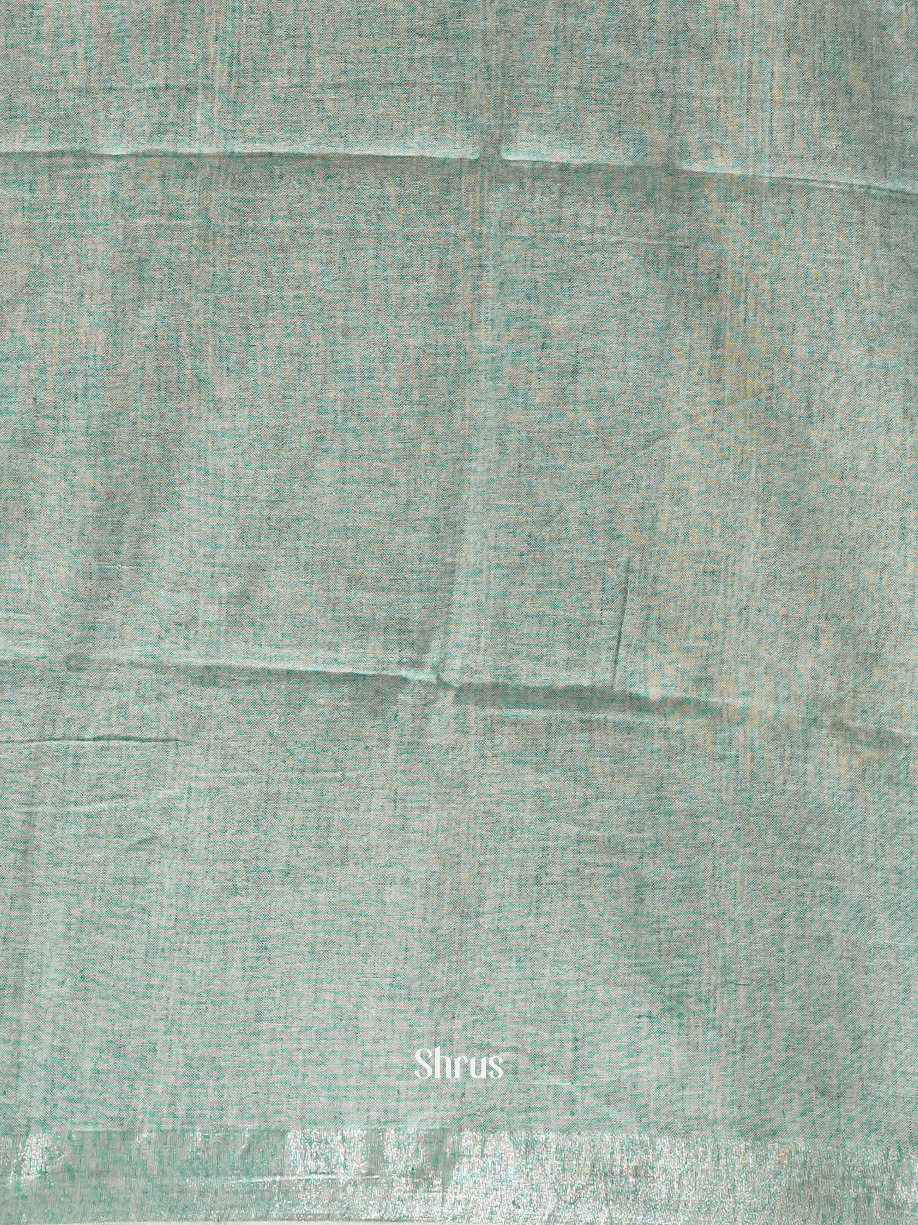 Grey & Blue - Art Linen Saree - Shop on ShrusEternity.com