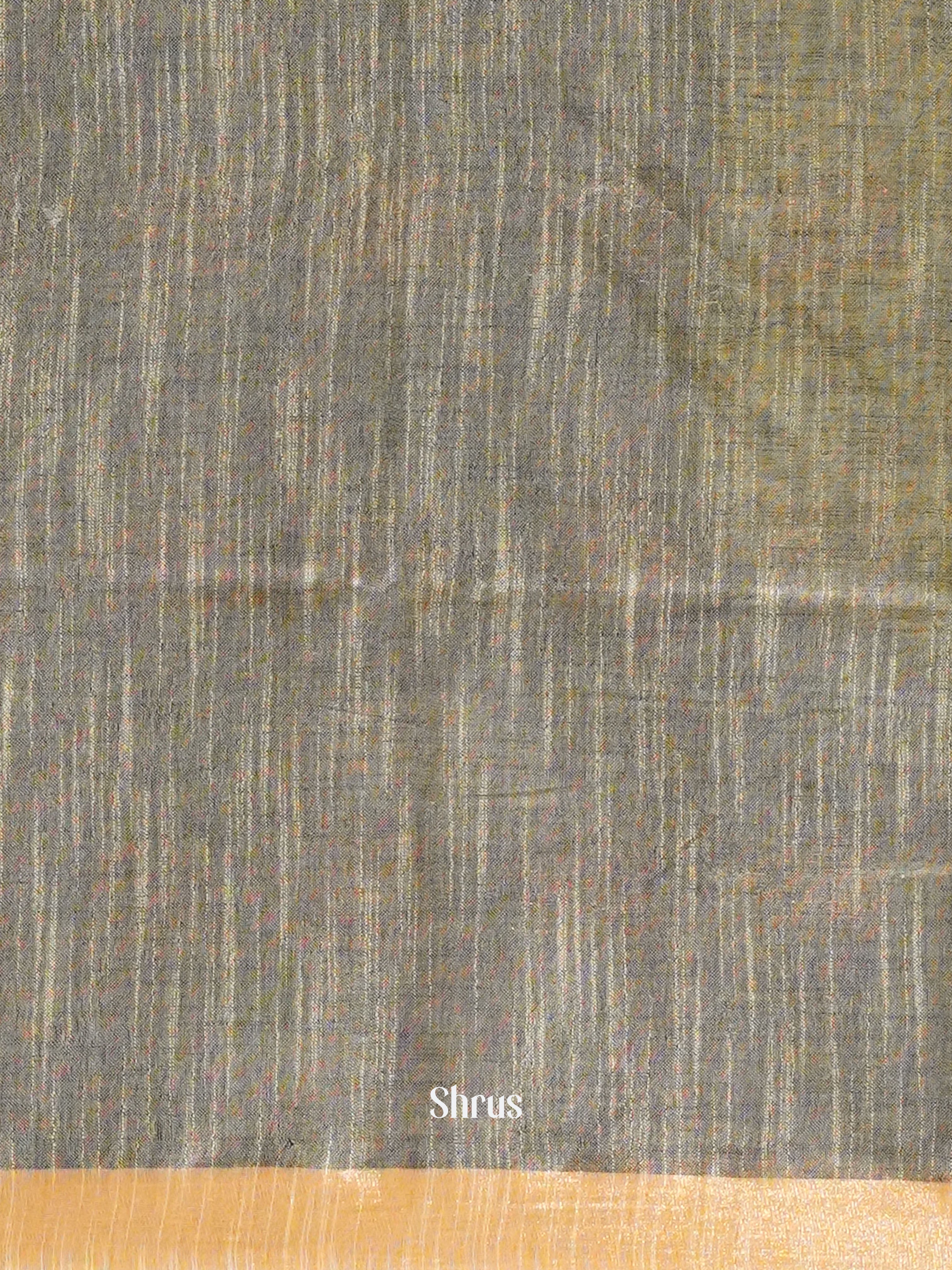 Green & Grey - Art Linen Saree - Shop on ShrusEternity.com