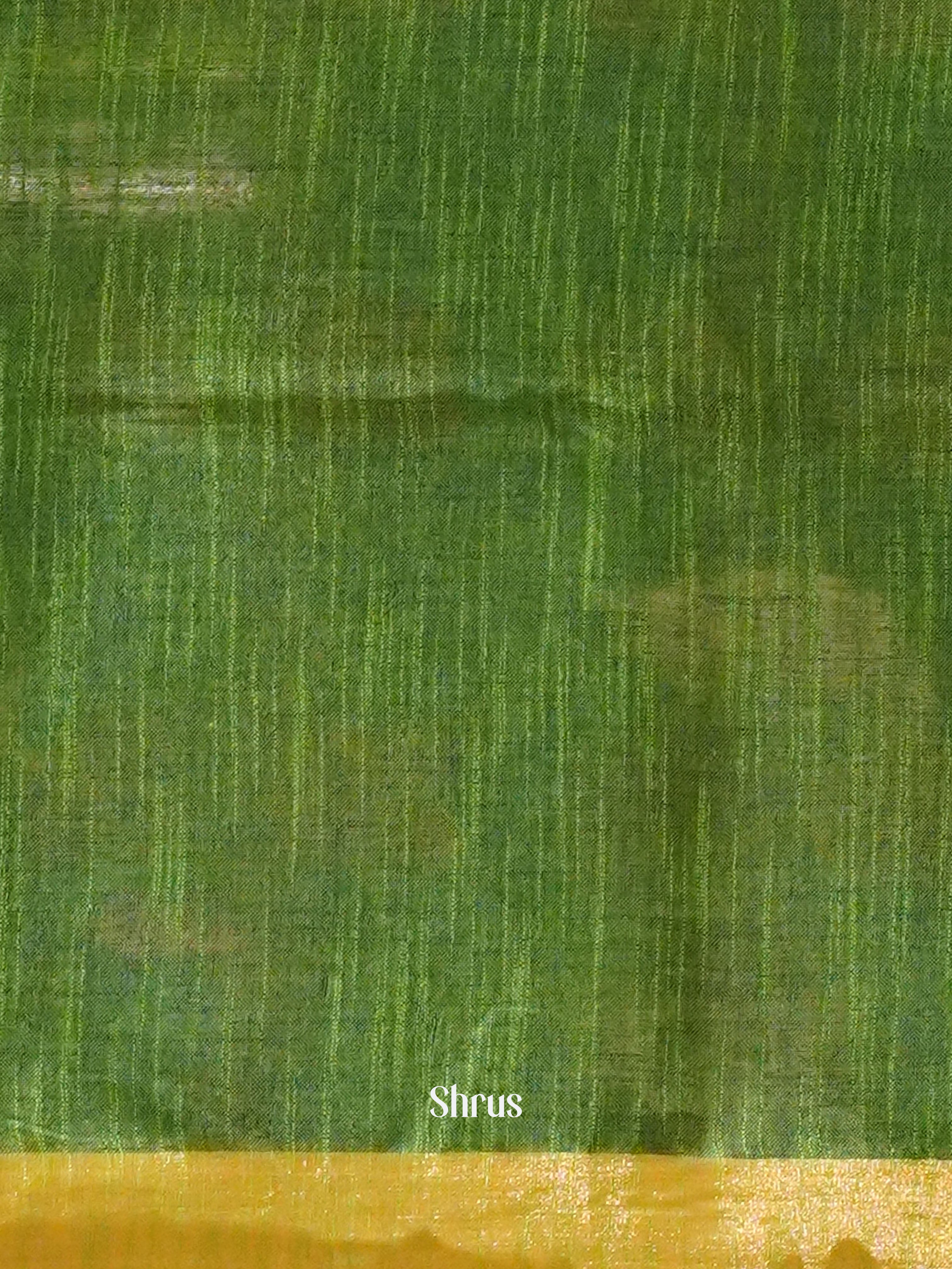 Grey & Green - Art Linen Saree - Shop on ShrusEternity.com