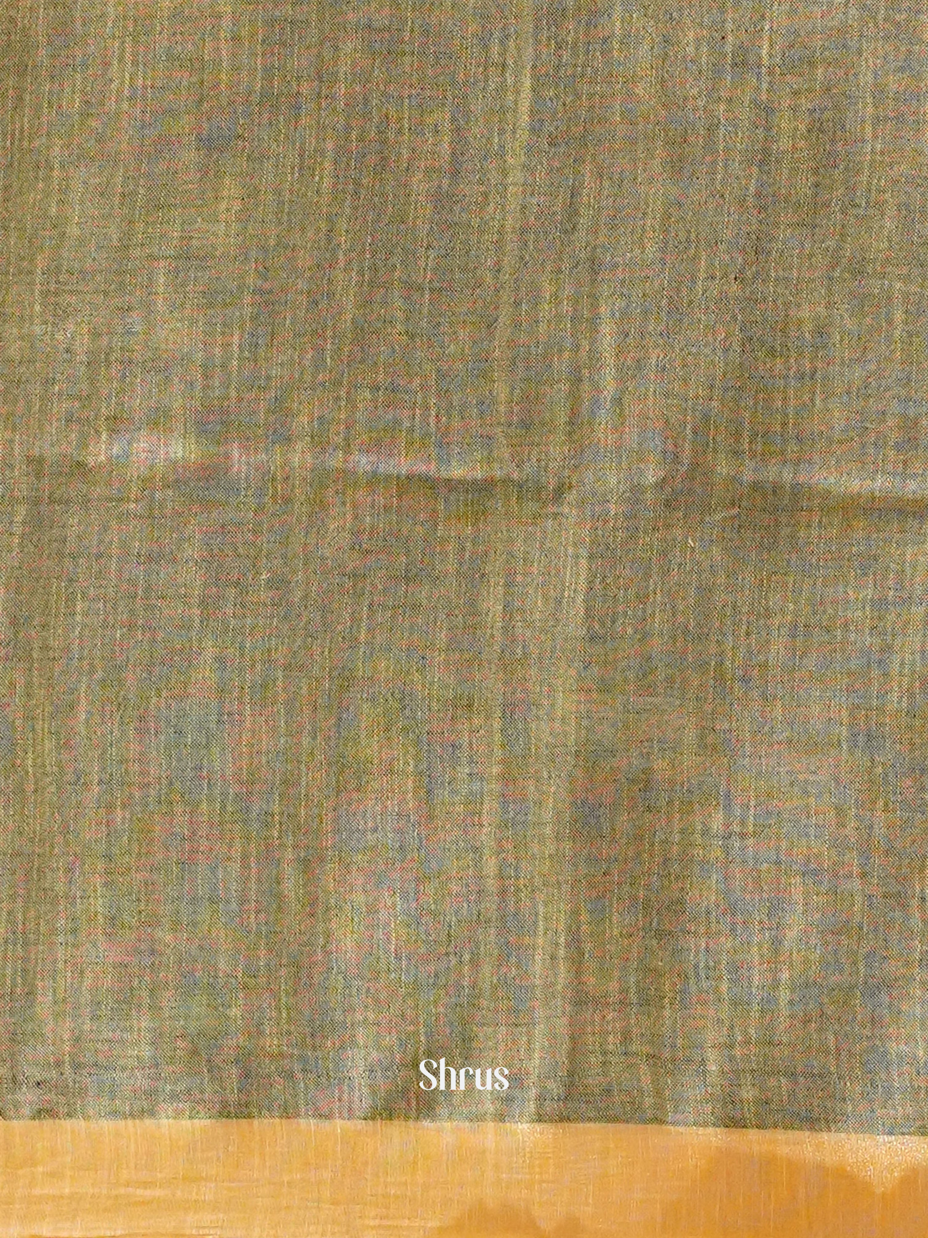 Blue & Grey- Art Linen Saree - Shop on ShrusEternity.com