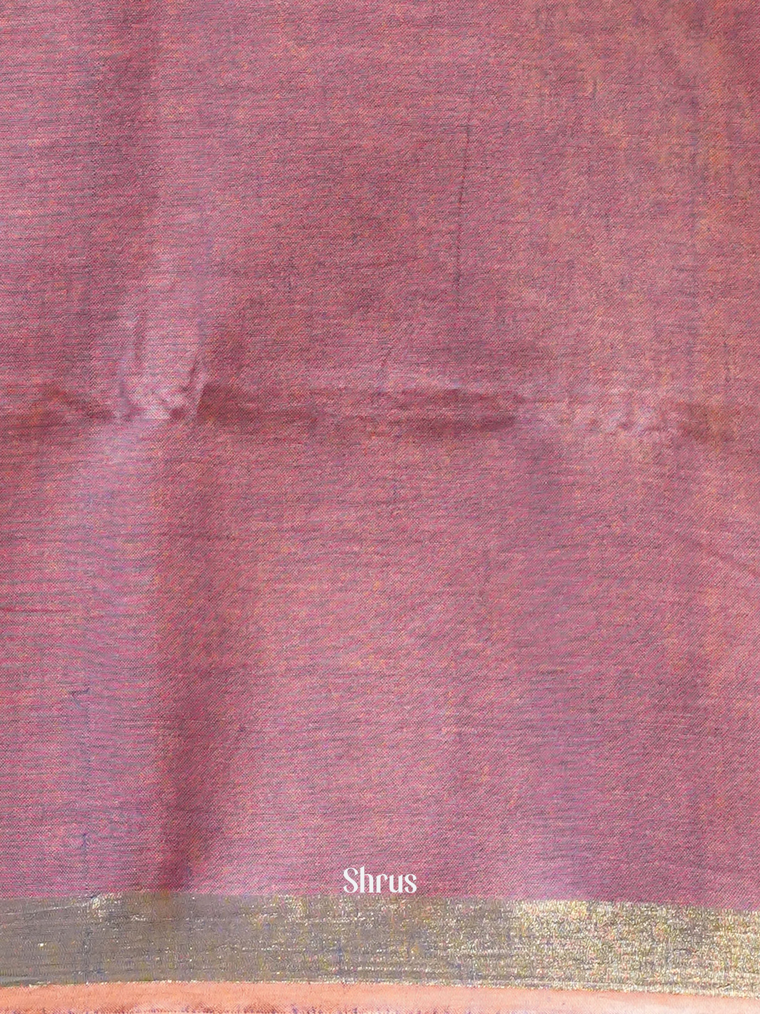 Peach & Purple - Art Linen Saree - Shop on ShrusEternity.com