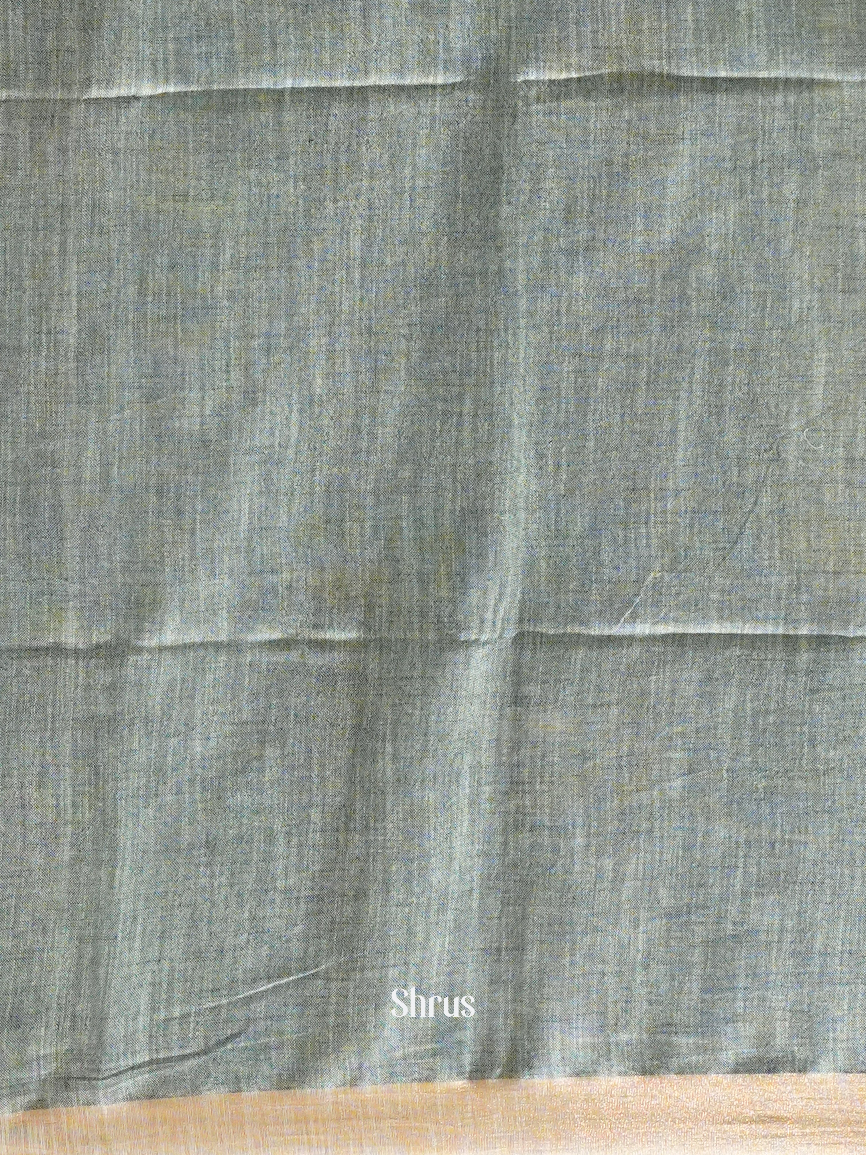 Grey -Art linen Saree - Shop on ShrusEternity.com