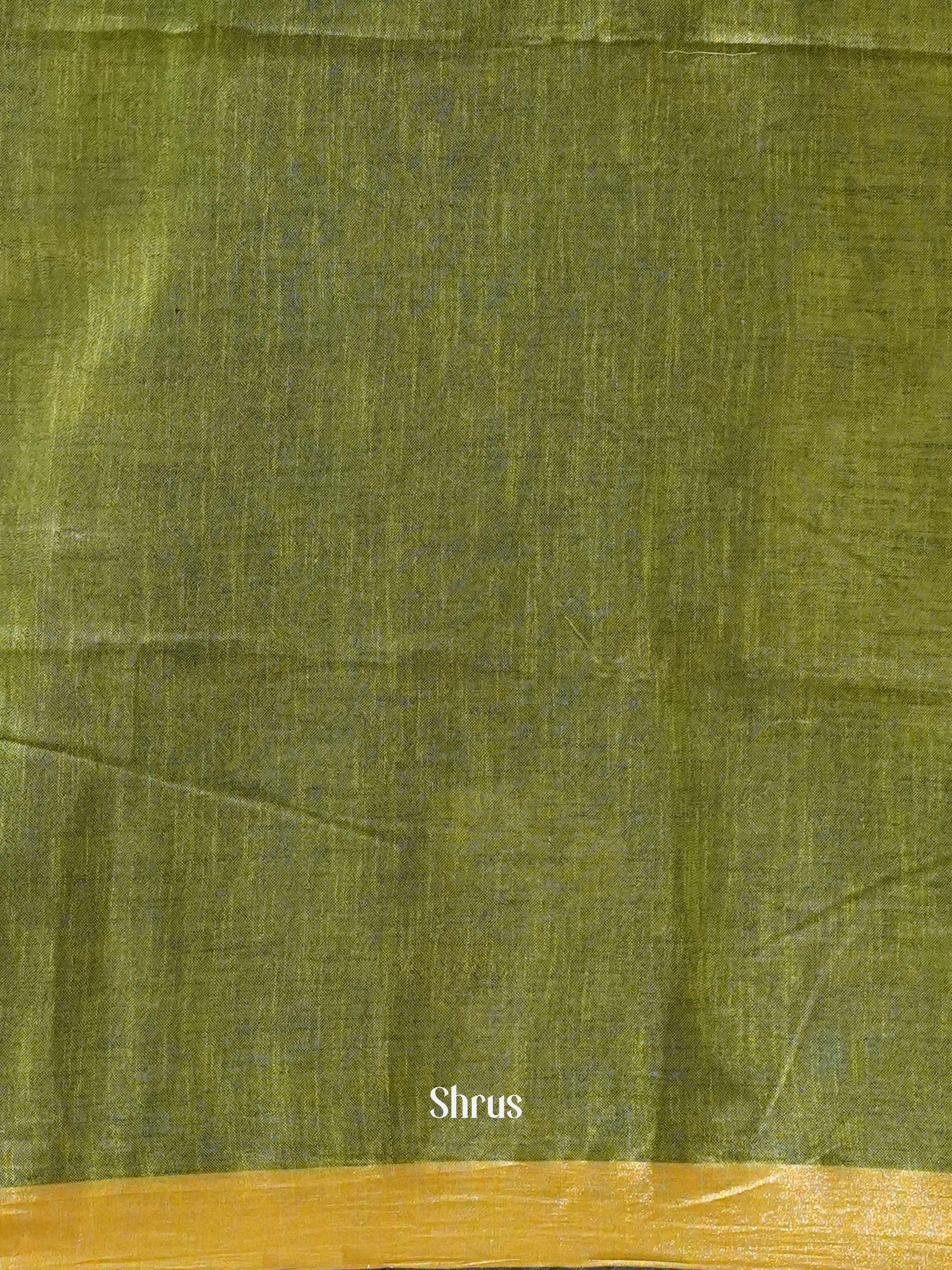 Grey & Green - Art Linen Saree - Shop on ShrusEternity.com