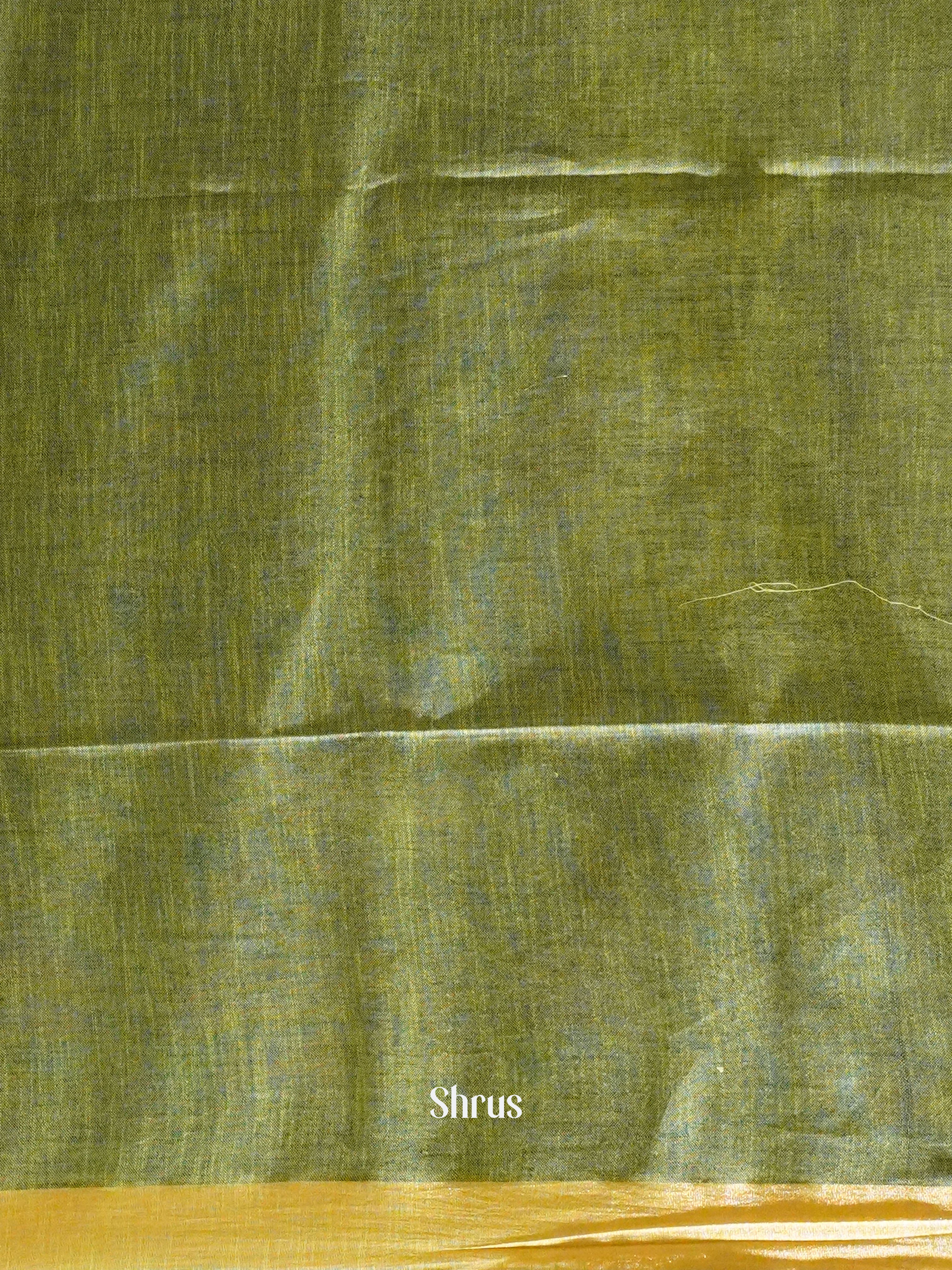 Blue & Green - Art Linen Saree - Shop on ShrusEternity.com