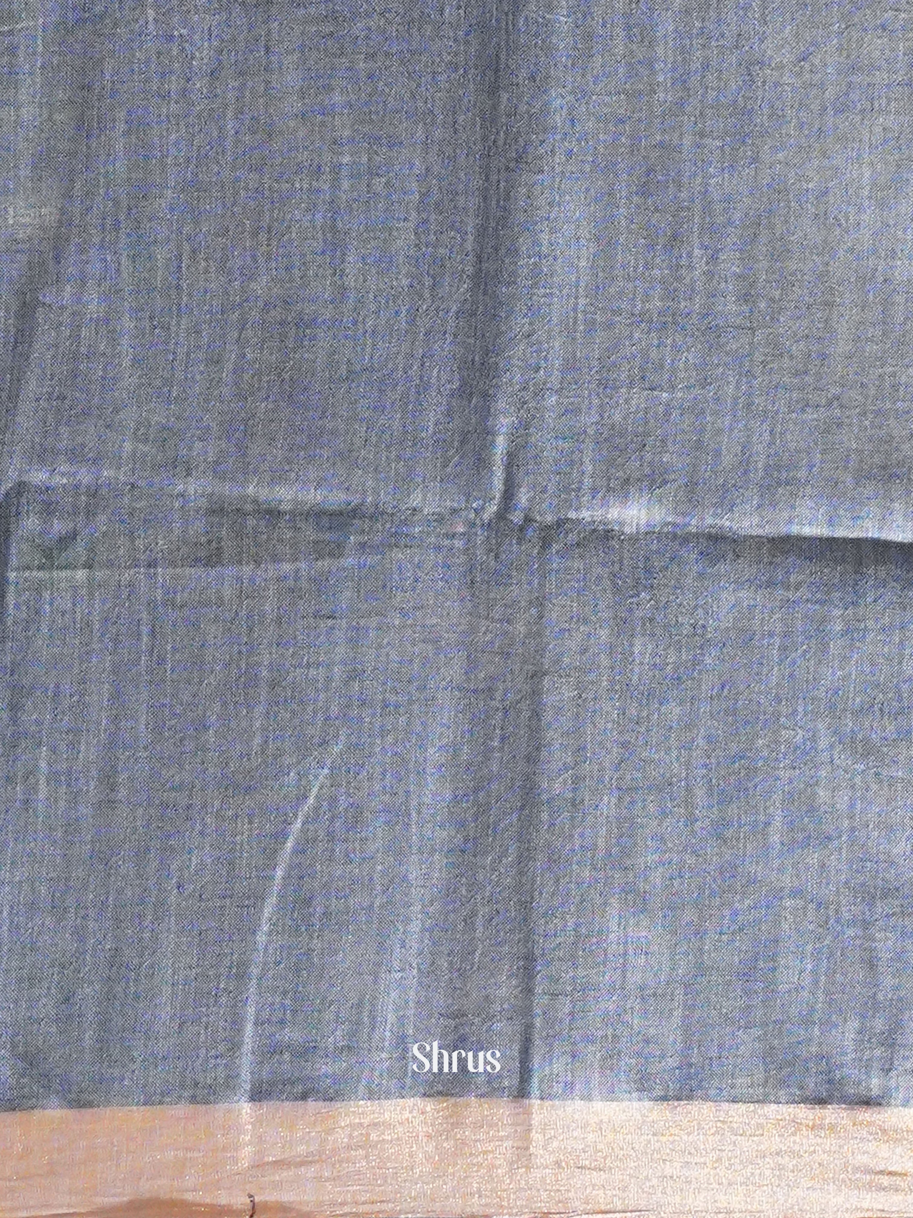 Grey & Purple - Art Linen Saree - Shop on ShrusEternity.com