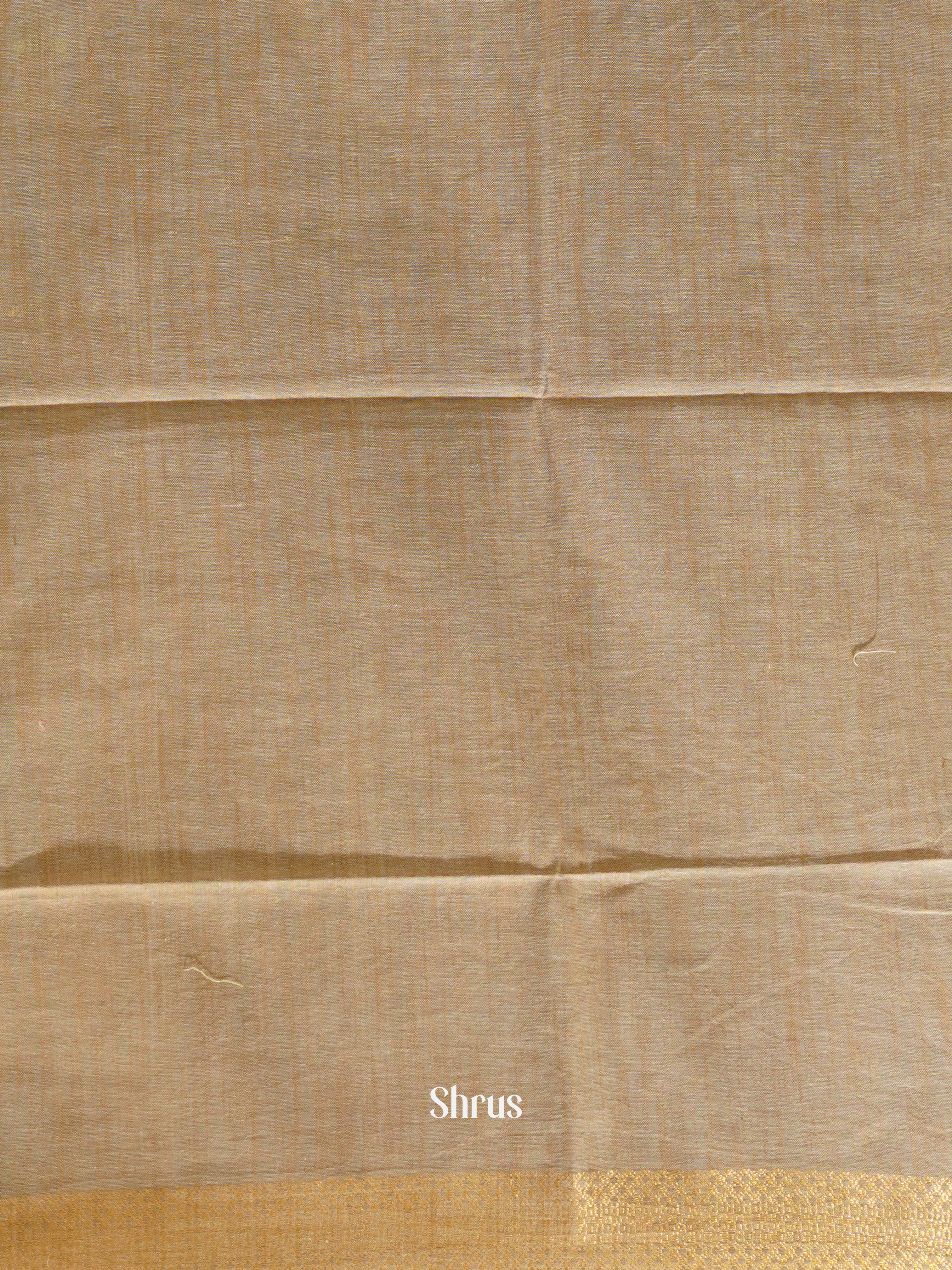 Grey & Beige - Art Linen Saree - Shop on ShrusEternity.com