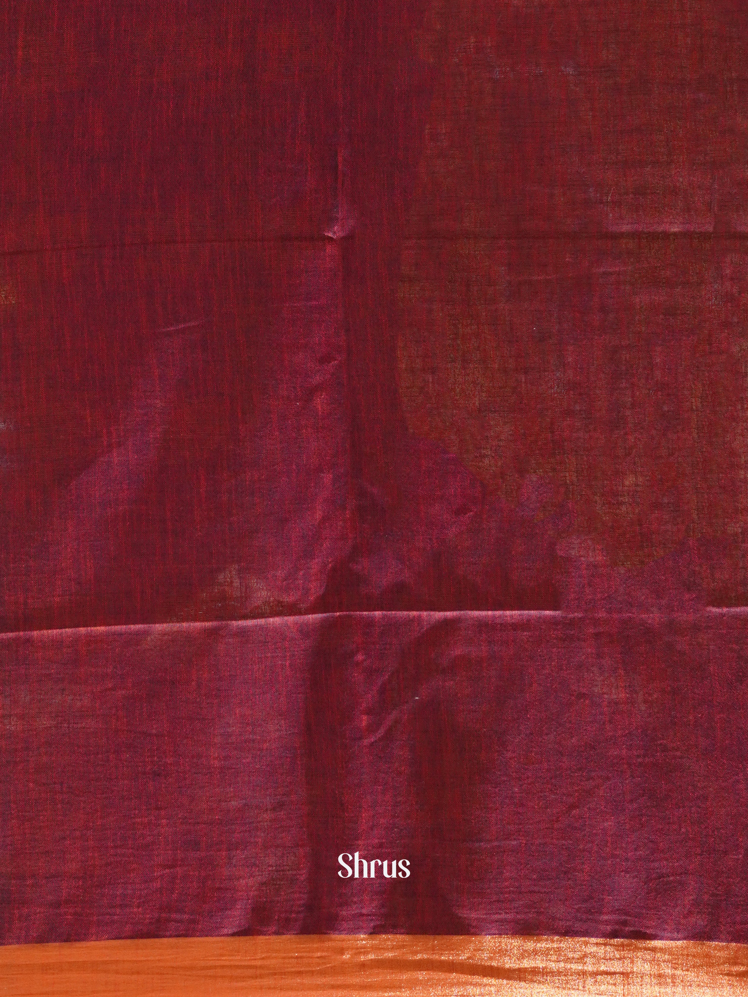 Grey & Wine - Art Linen Saree - Shop on ShrusEternity.com