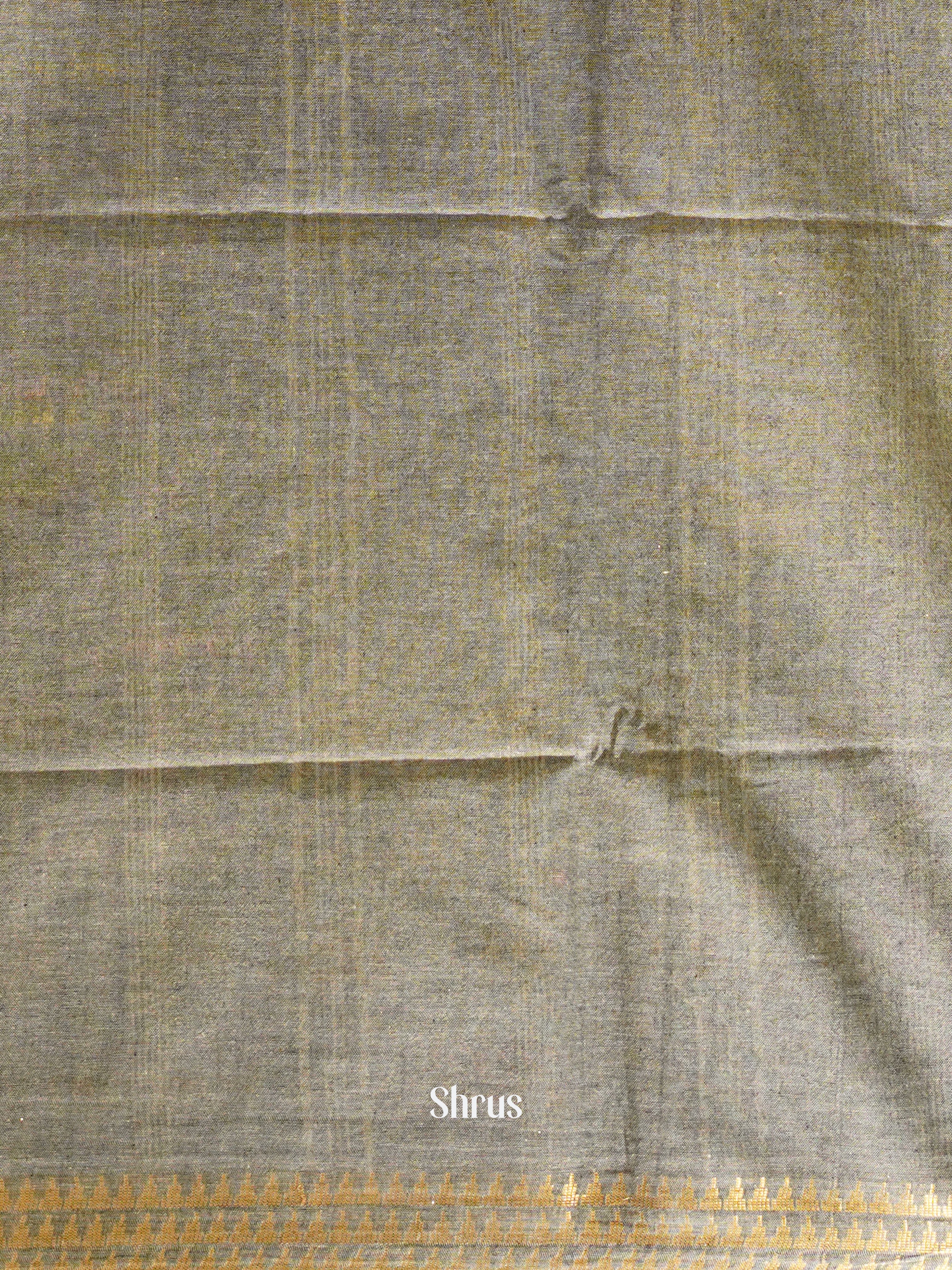 Grey(Single Tone) - Art Linen Saree - Shop on ShrusEternity.com