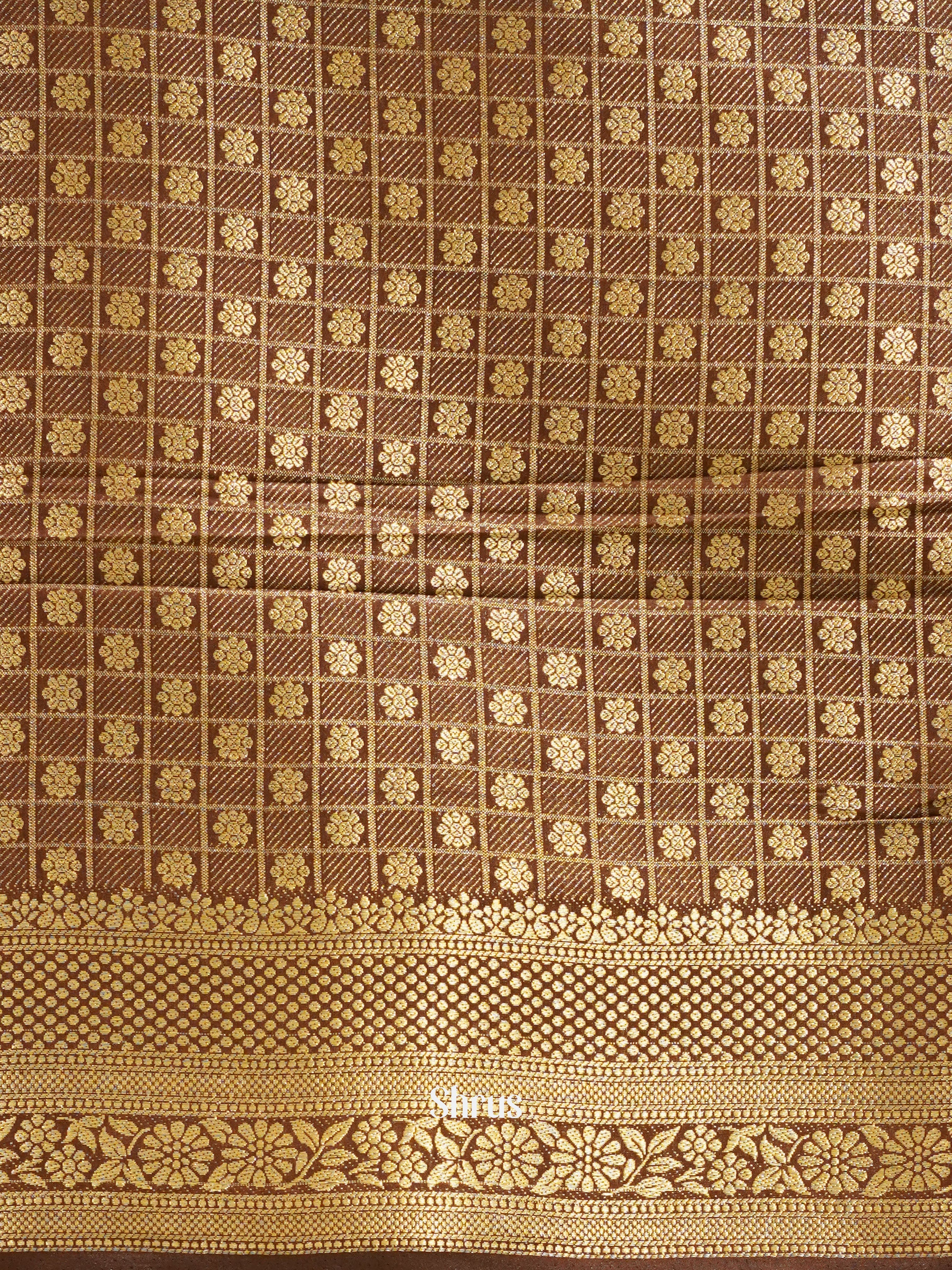 Brown(Single Tone) -Semi Silkcotton - Shop on ShrusEternity.com