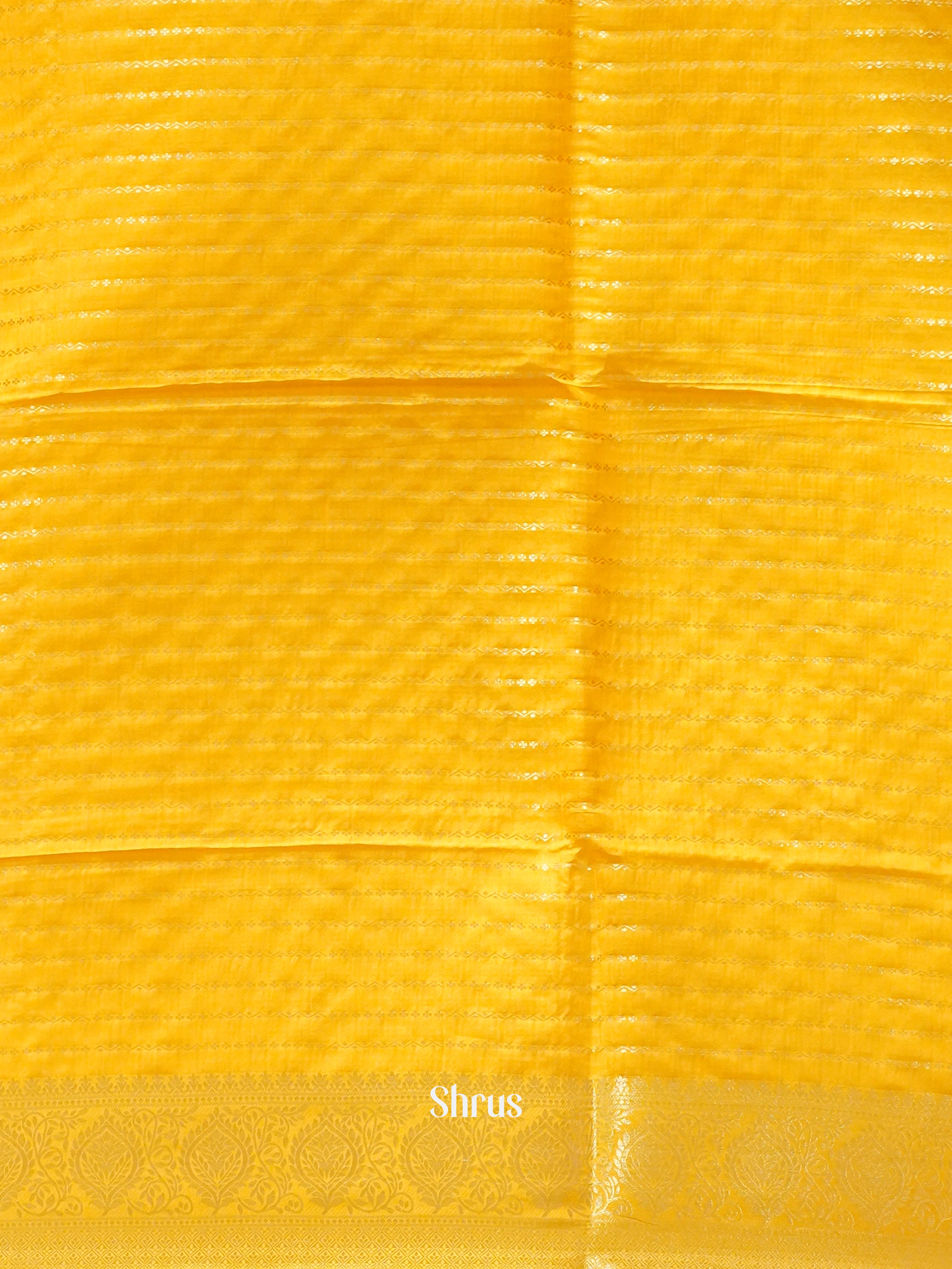 yellow(Single Tone) -semi silk cotton Saree - Shop on ShrusEternity.com