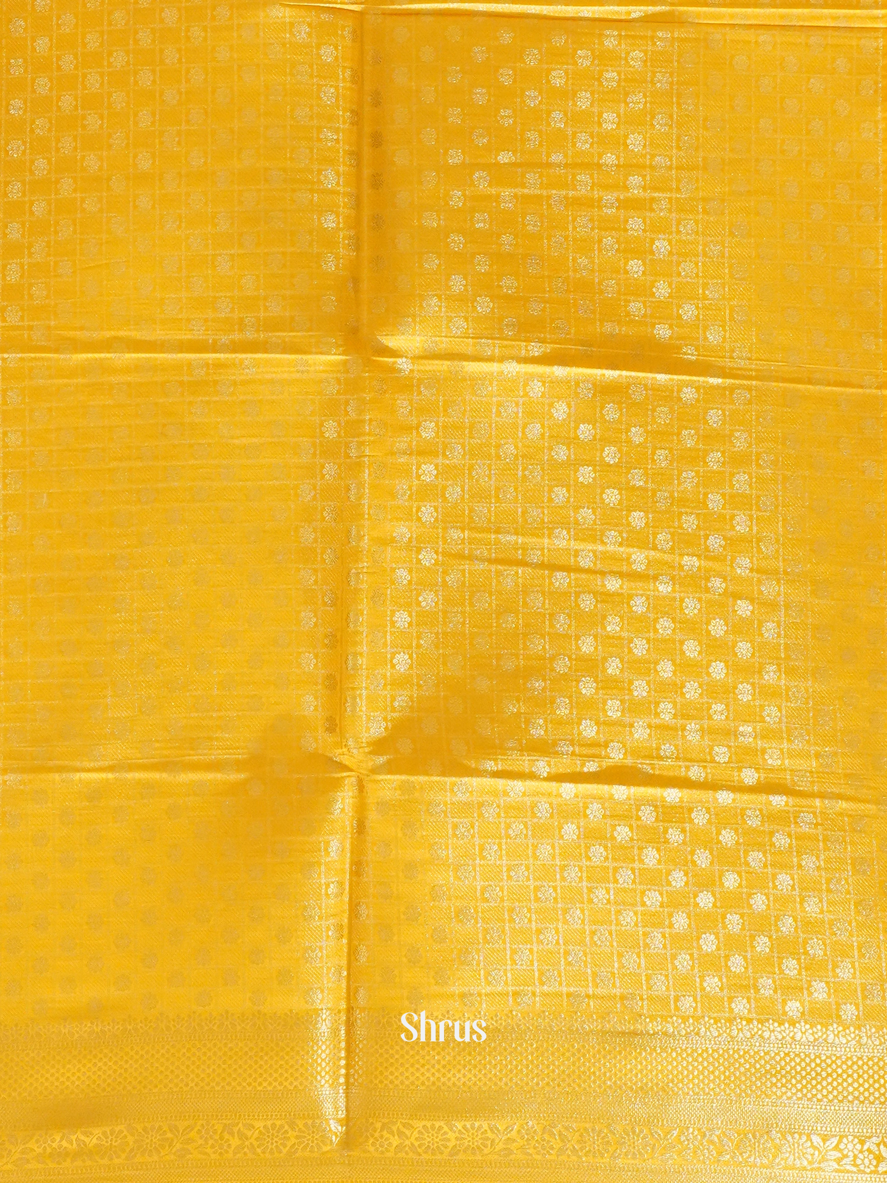 Yellow(Single Tone) -semi silk cotton Saree - Shop on ShrusEternity.com