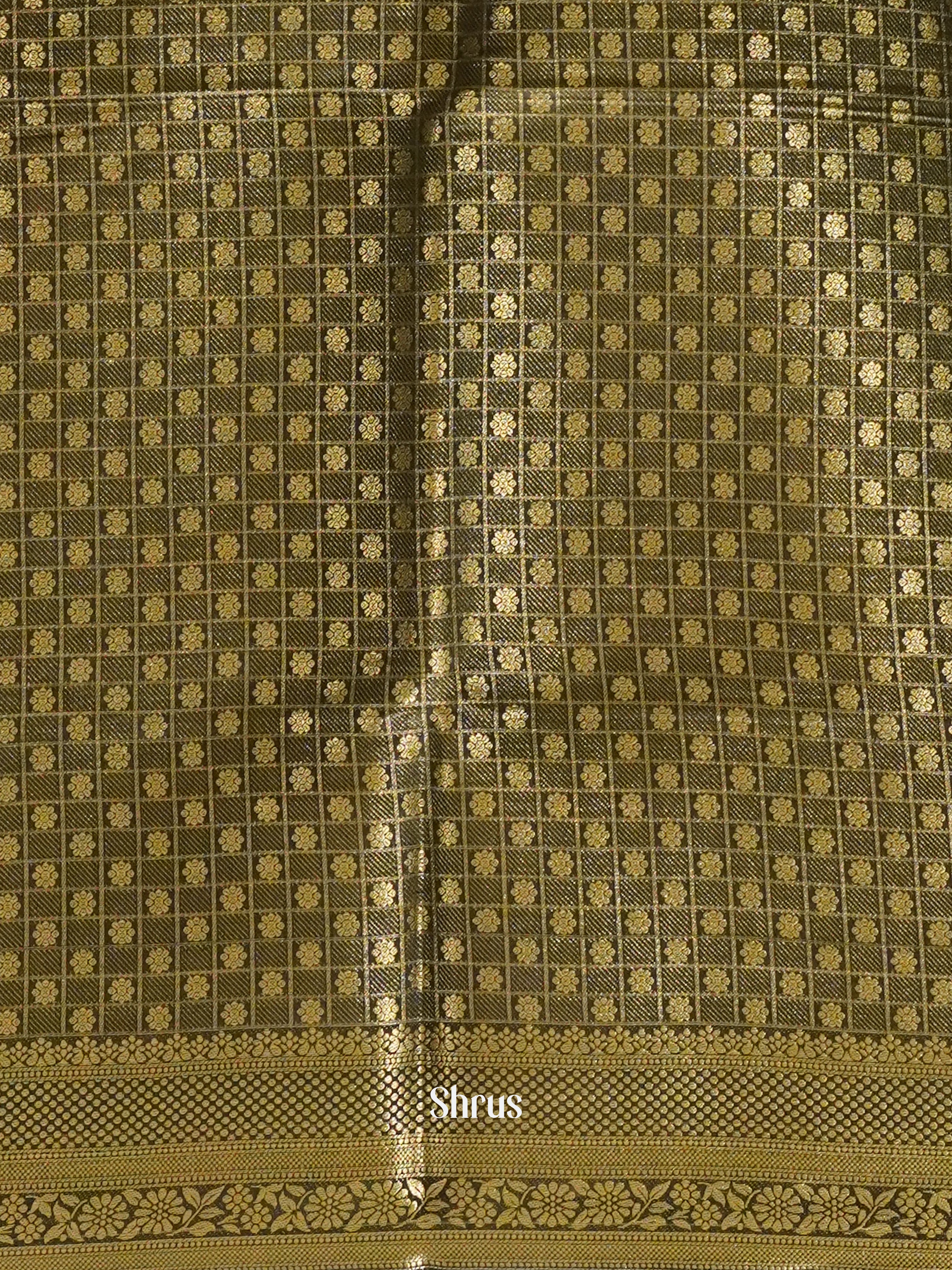 Black(Single Tone) -semi silk cotton Saree - Shop on ShrusEternity.com