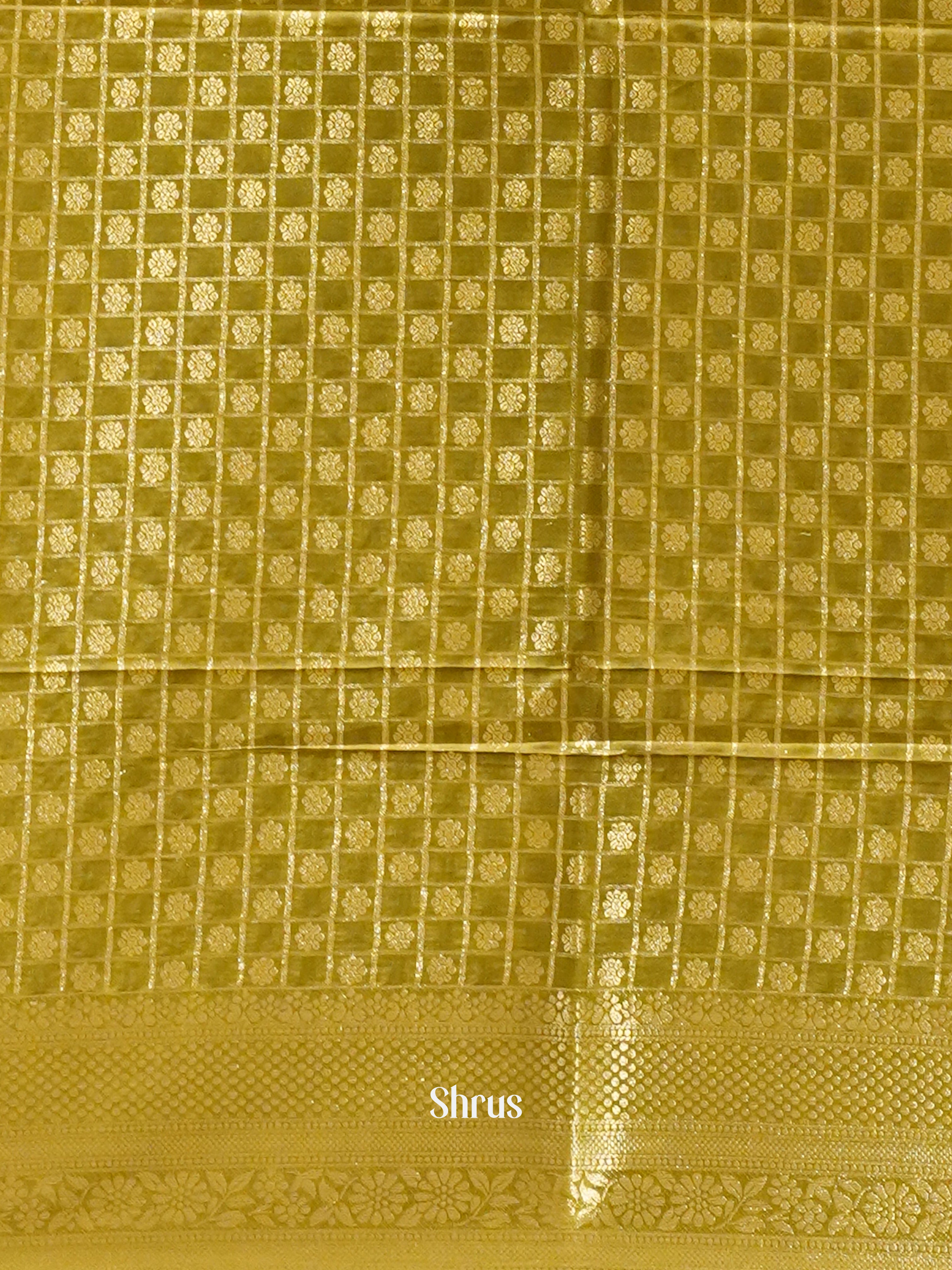 Green(Single Tone) -semi silk cotton Saree - Shop on ShrusEternity.com