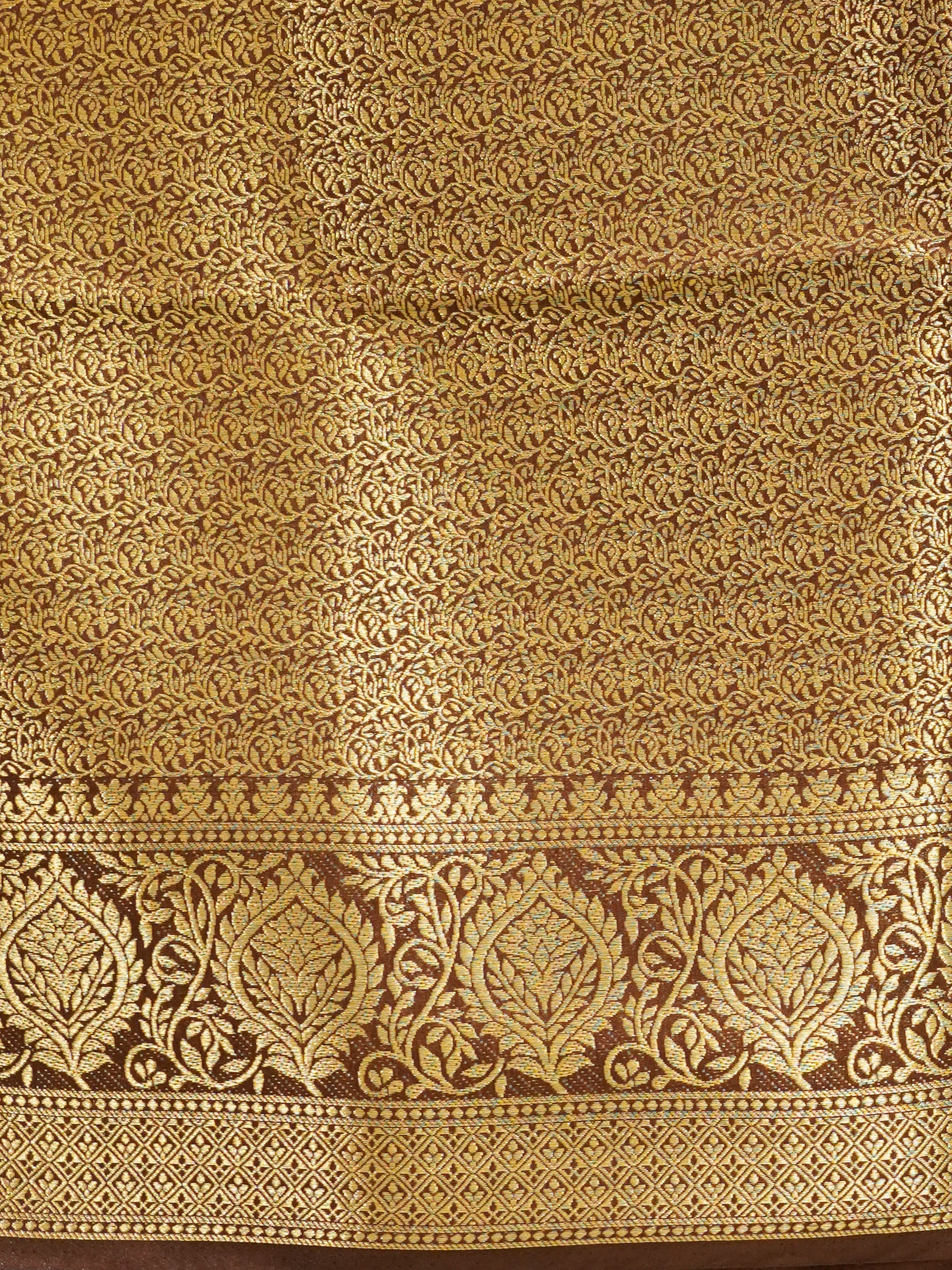 Brown(Single Tone) -Semi Silk cotton - Shop on ShrusEternity.com