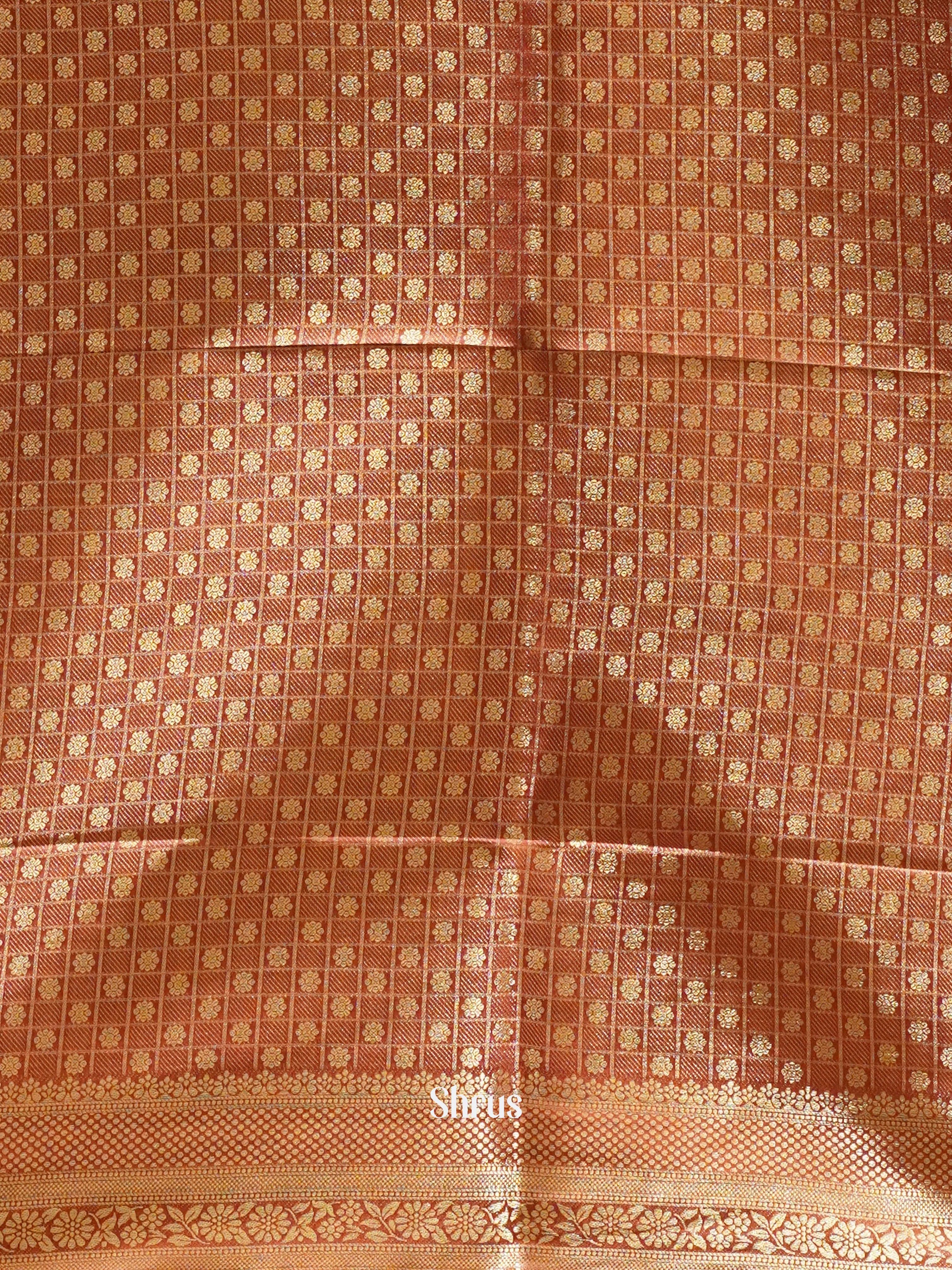 Blue & Maroon -Semi silk cotton Saree - Shop on ShrusEternity.com