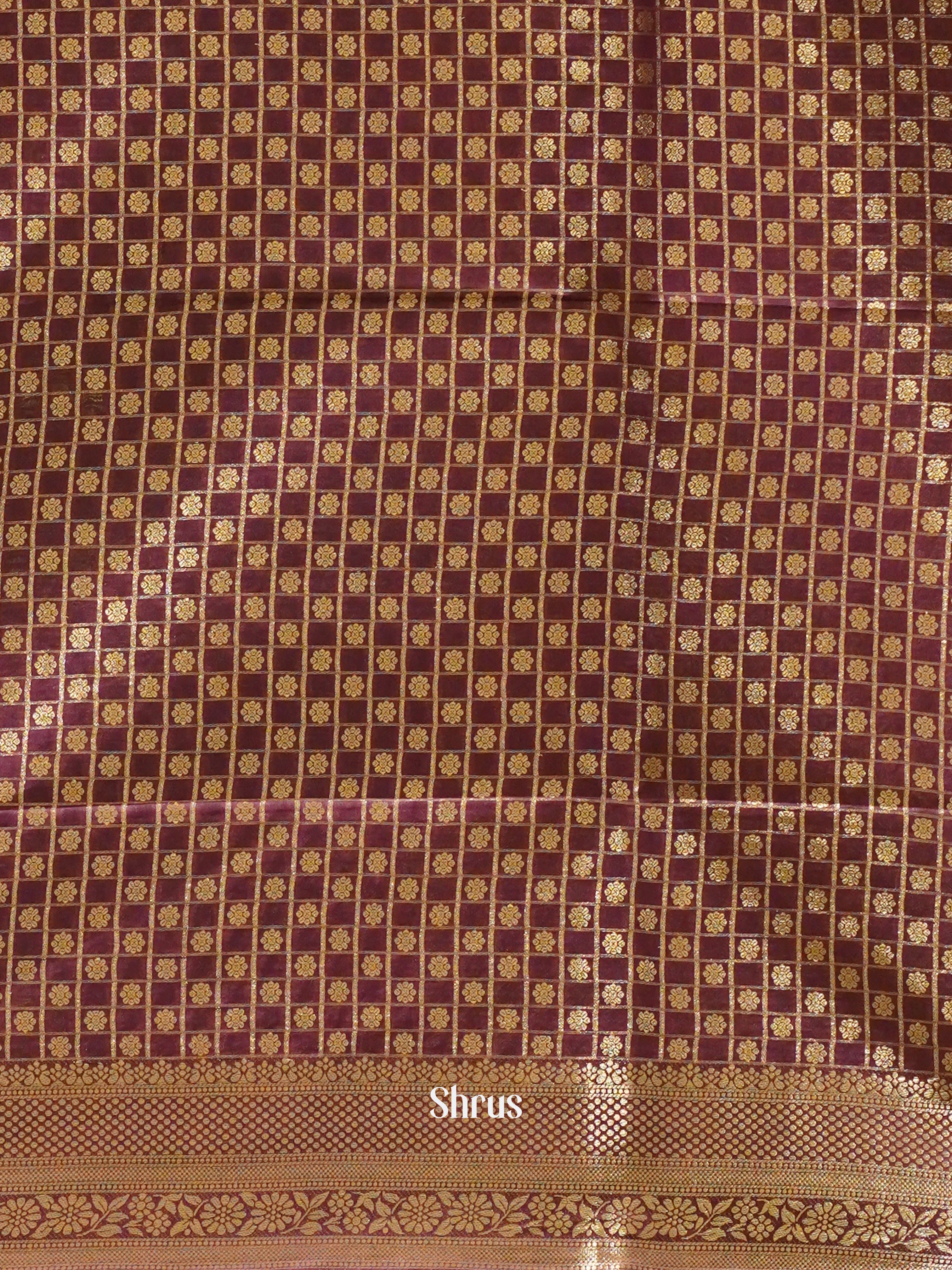 Blue & Purple -Semi silk cotton Saree - Shop on ShrusEternity.com