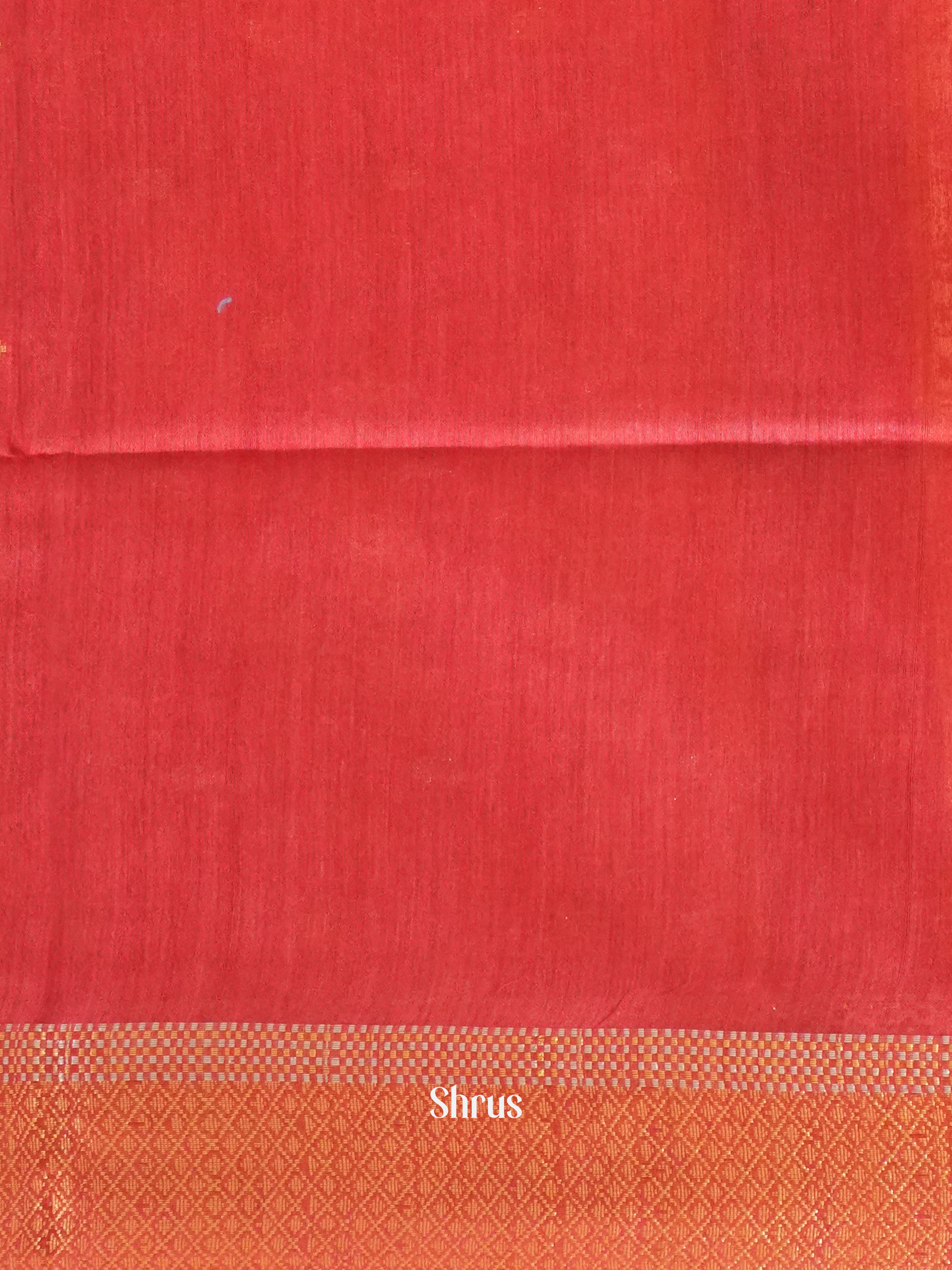 Reddish Pink(Single Tone) - Semi Tussar Saree - Shop on ShrusEternity.com