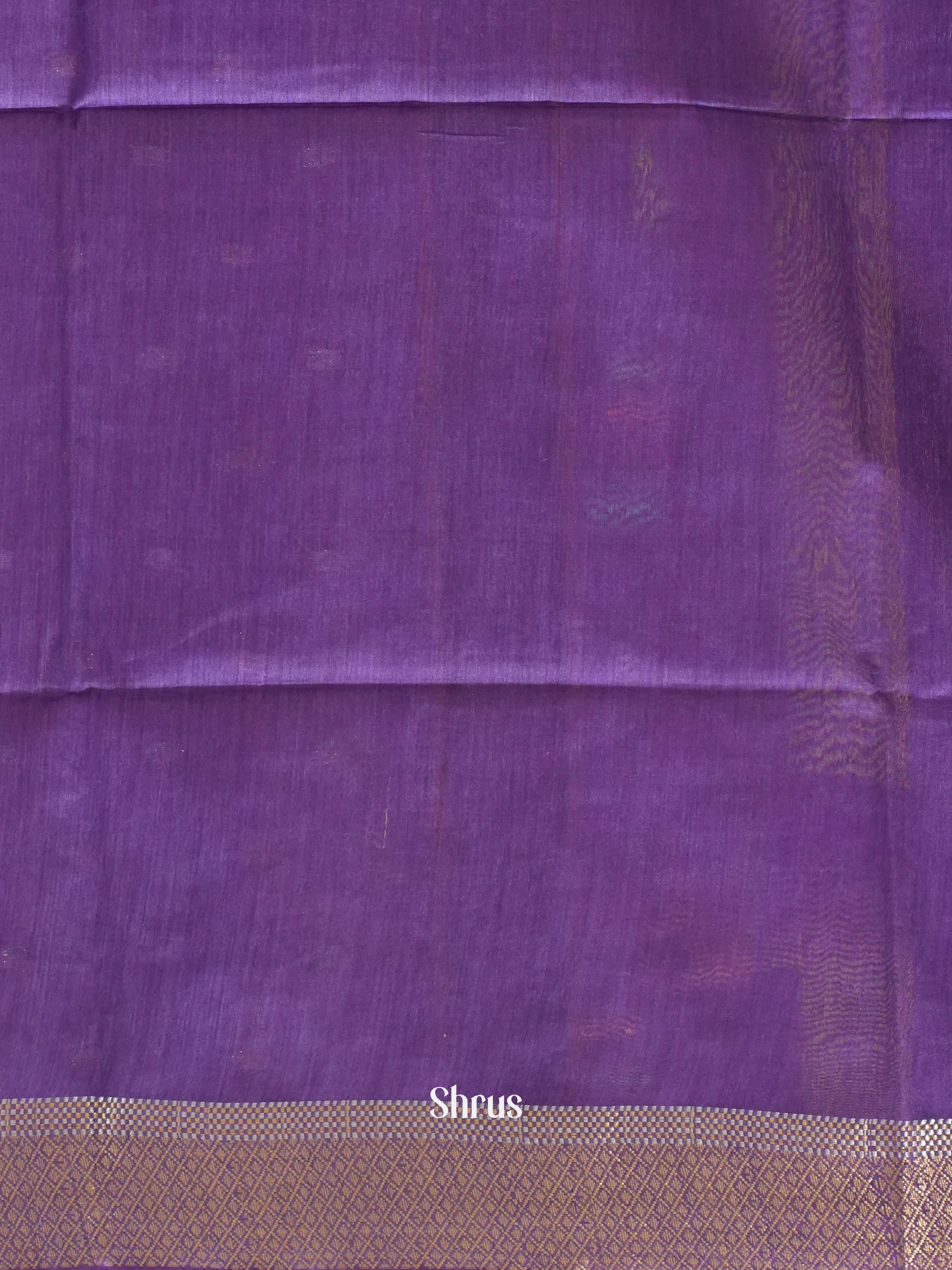 Purple(Single Tone) - Semi Tussar Saree - Shop on ShrusEternity.com