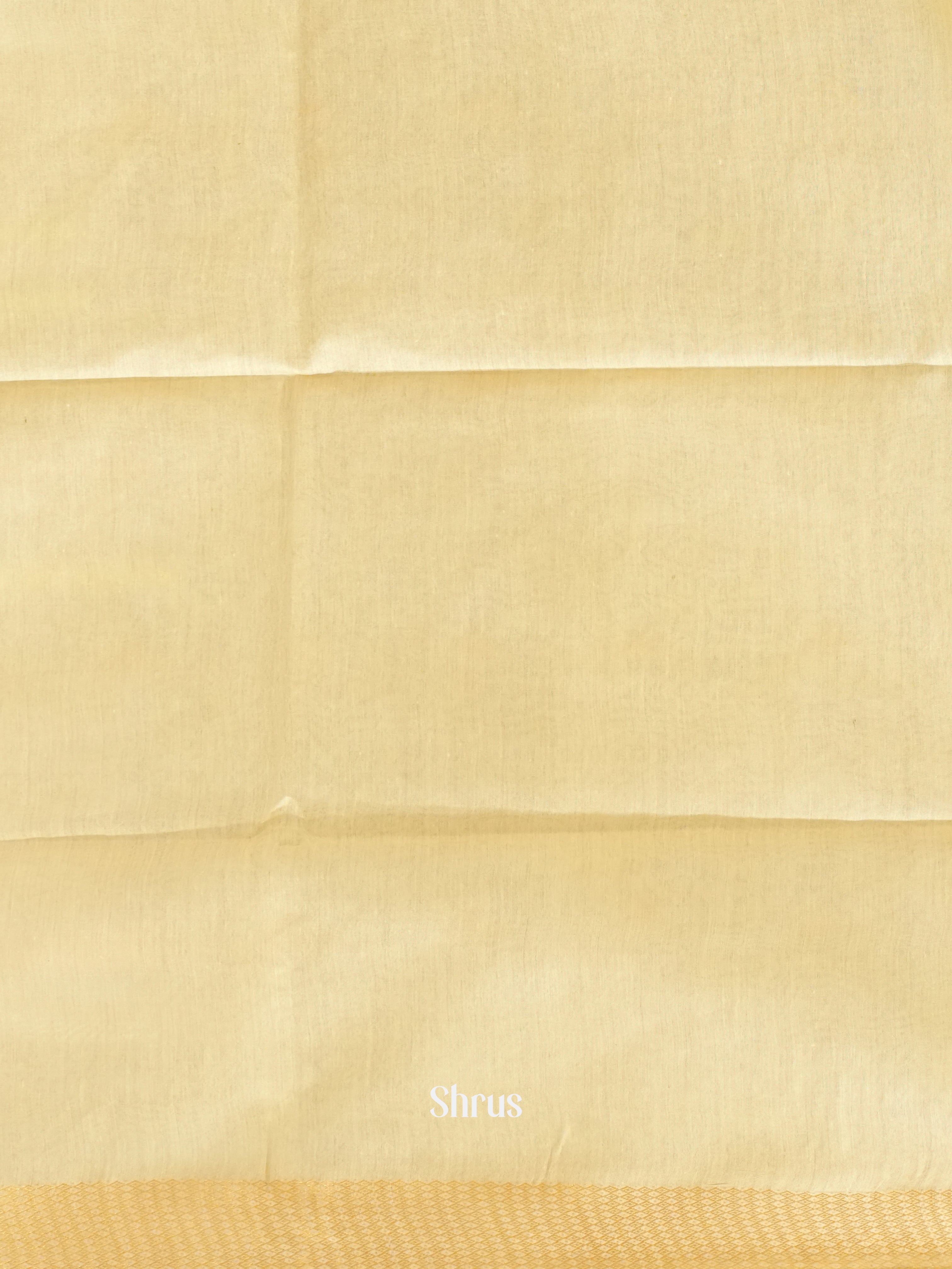 Cream(Single Tone) -Semi Tussar Saree - Shop on ShrusEternity.com