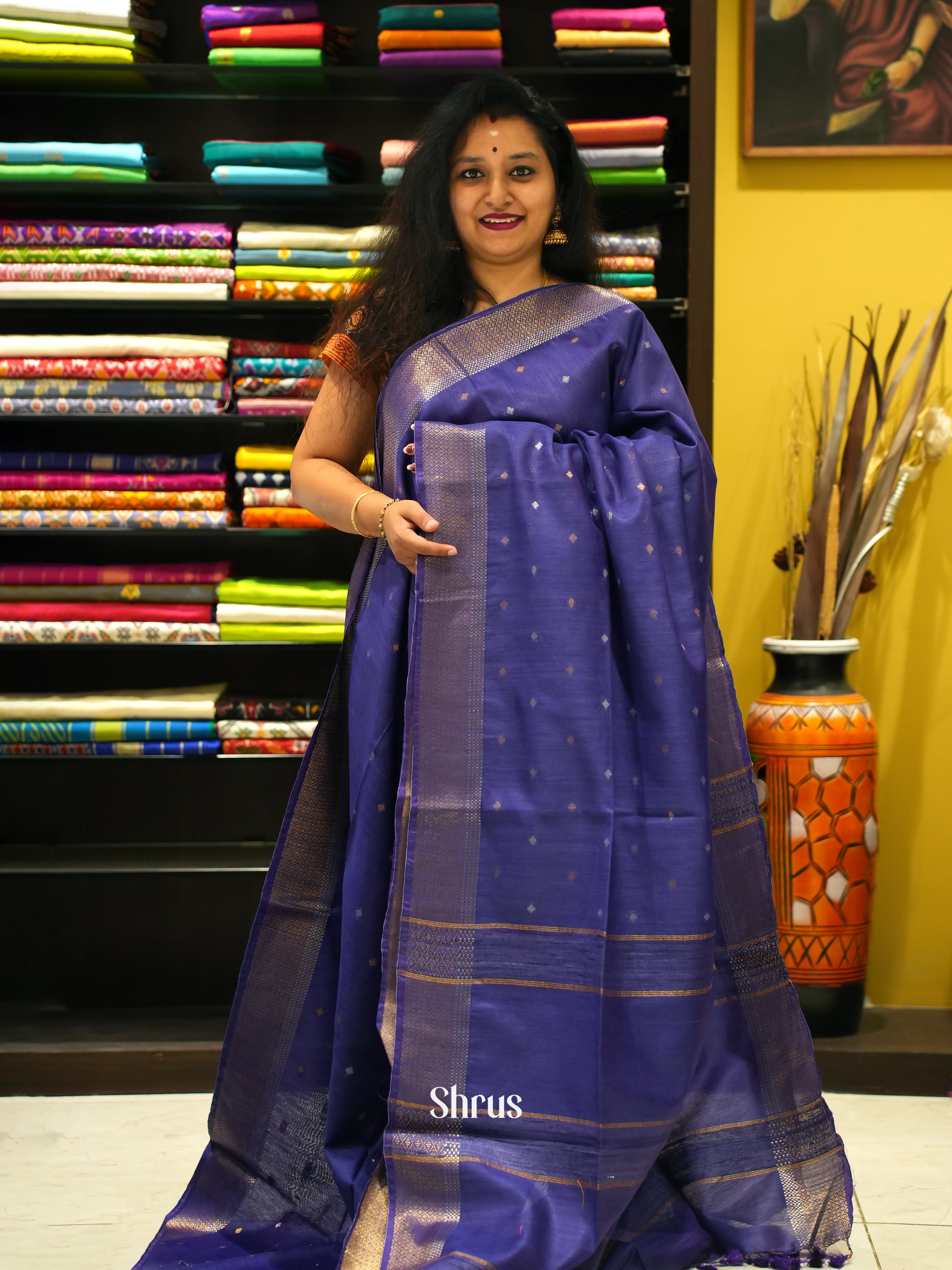 Purple (Single Tone) -Semi Tussar - Shop on ShrusEternity.com