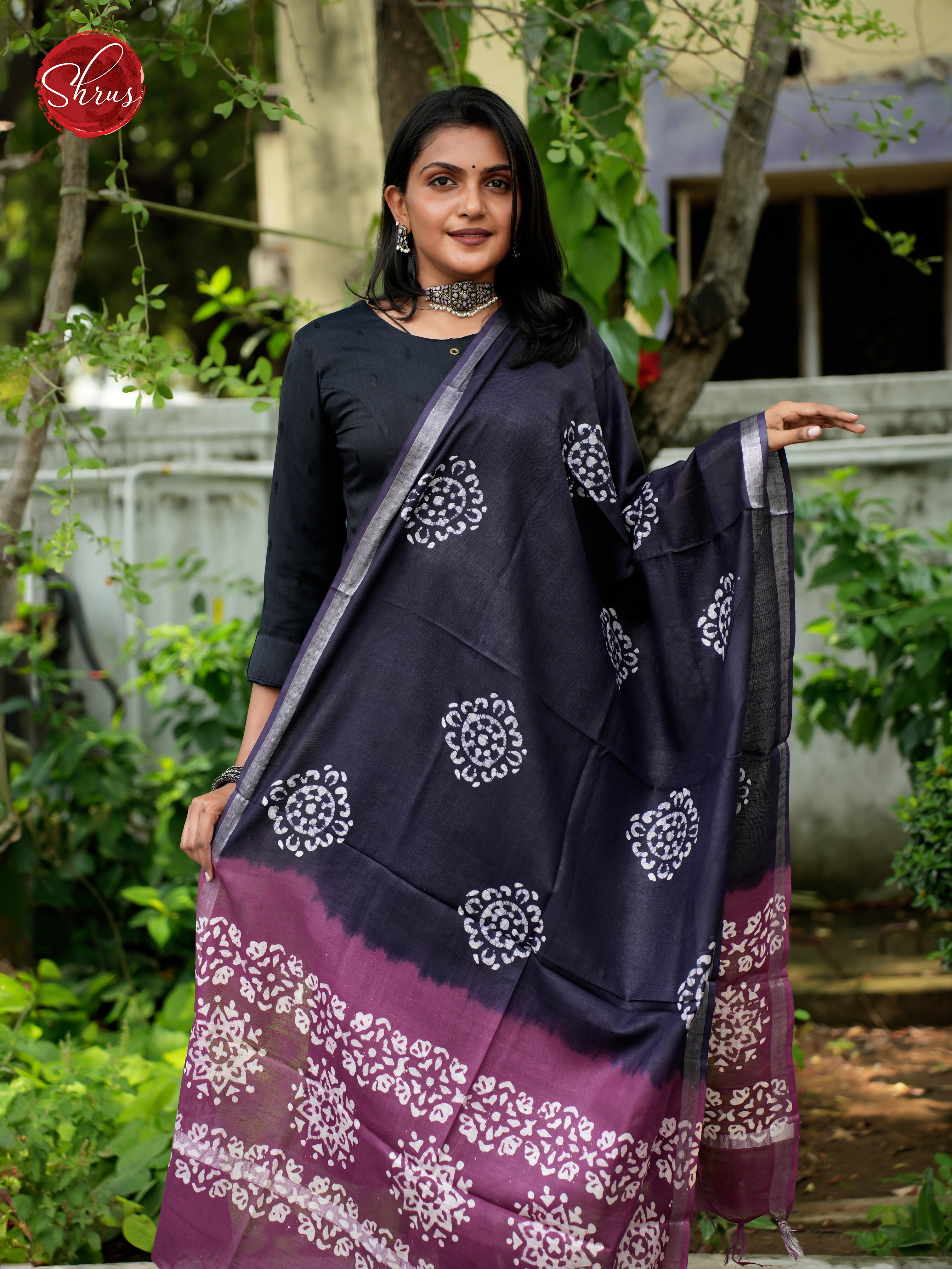 Blue & Pink - Bhatik Dupatta - Shop on ShrusEternity.com