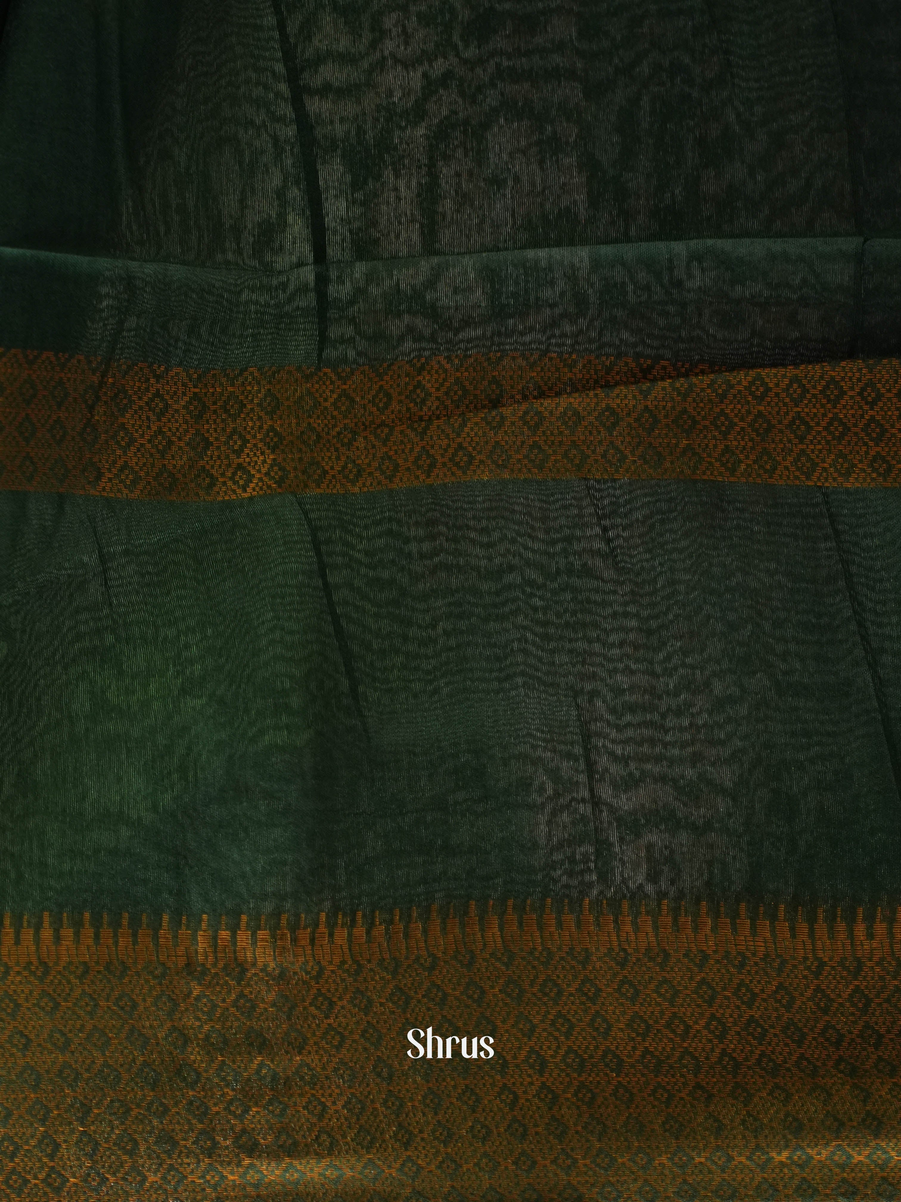 Green (single tone) - Semi Tussar Saree - Shop on ShrusEternity.com