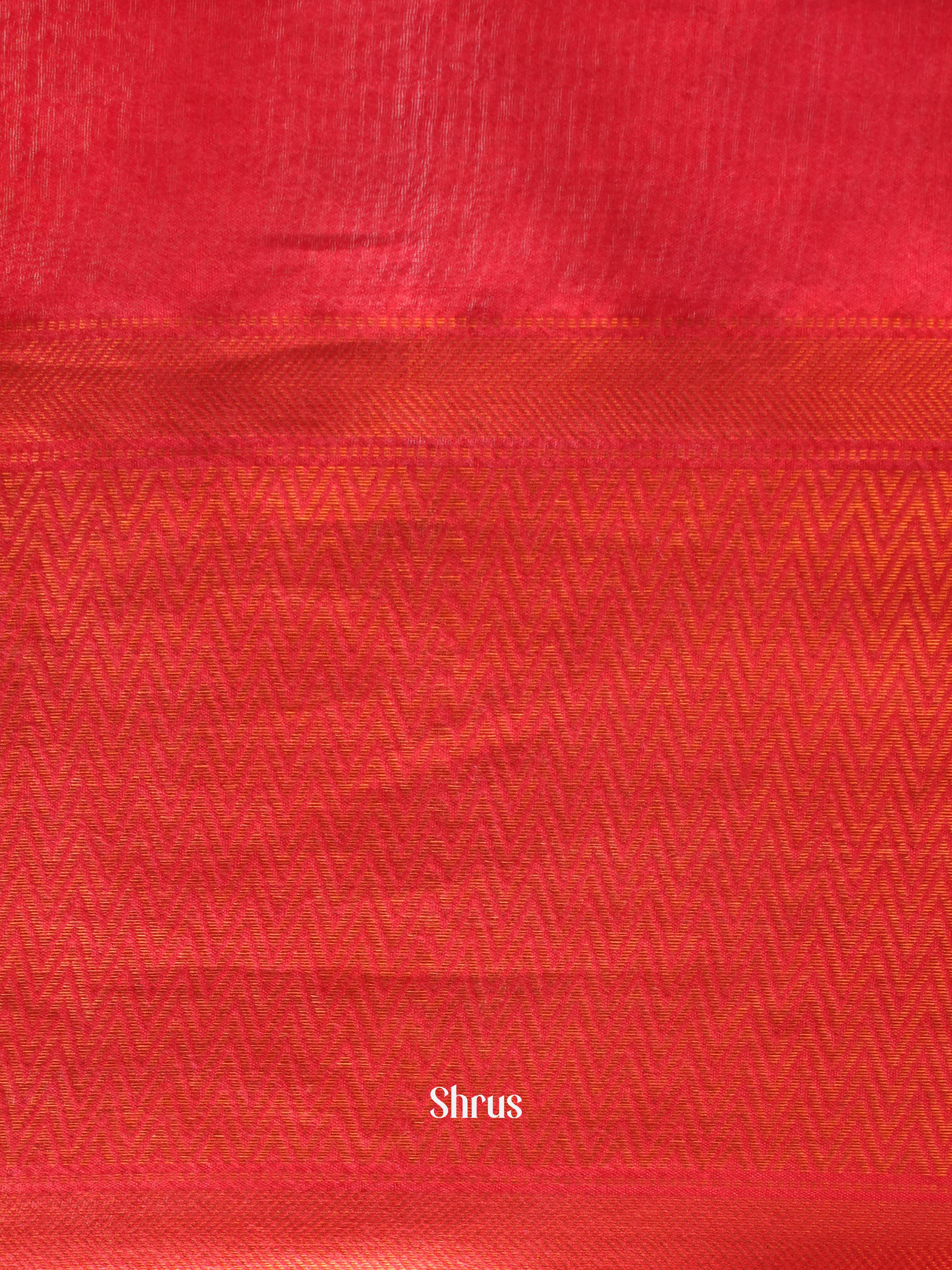 Red(single Tone) - Semi Tussar Saree - Shop on ShrusEternity.com