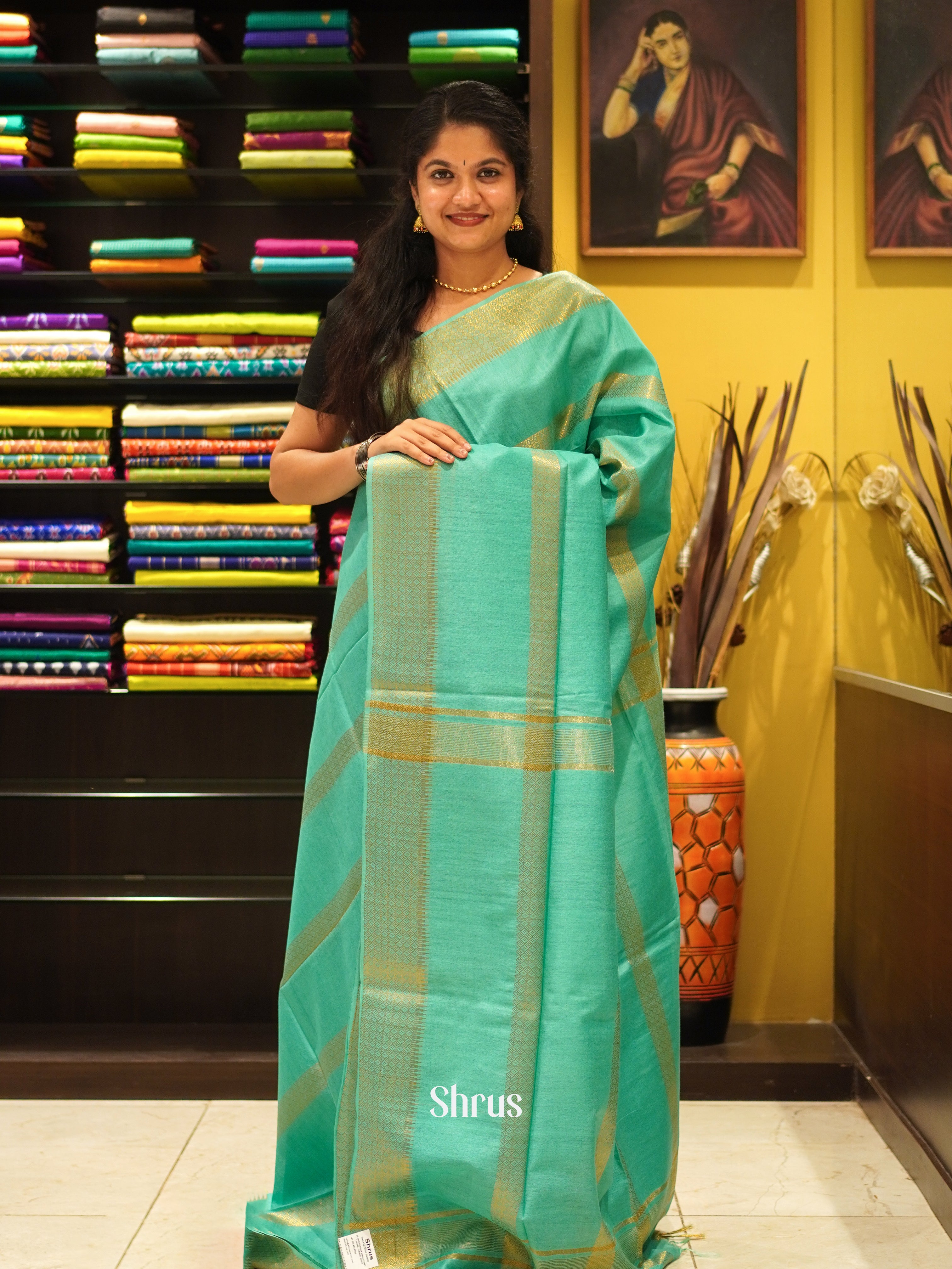 CDS29658 - Semi Tussar Saree - Shop on ShrusEternity.com