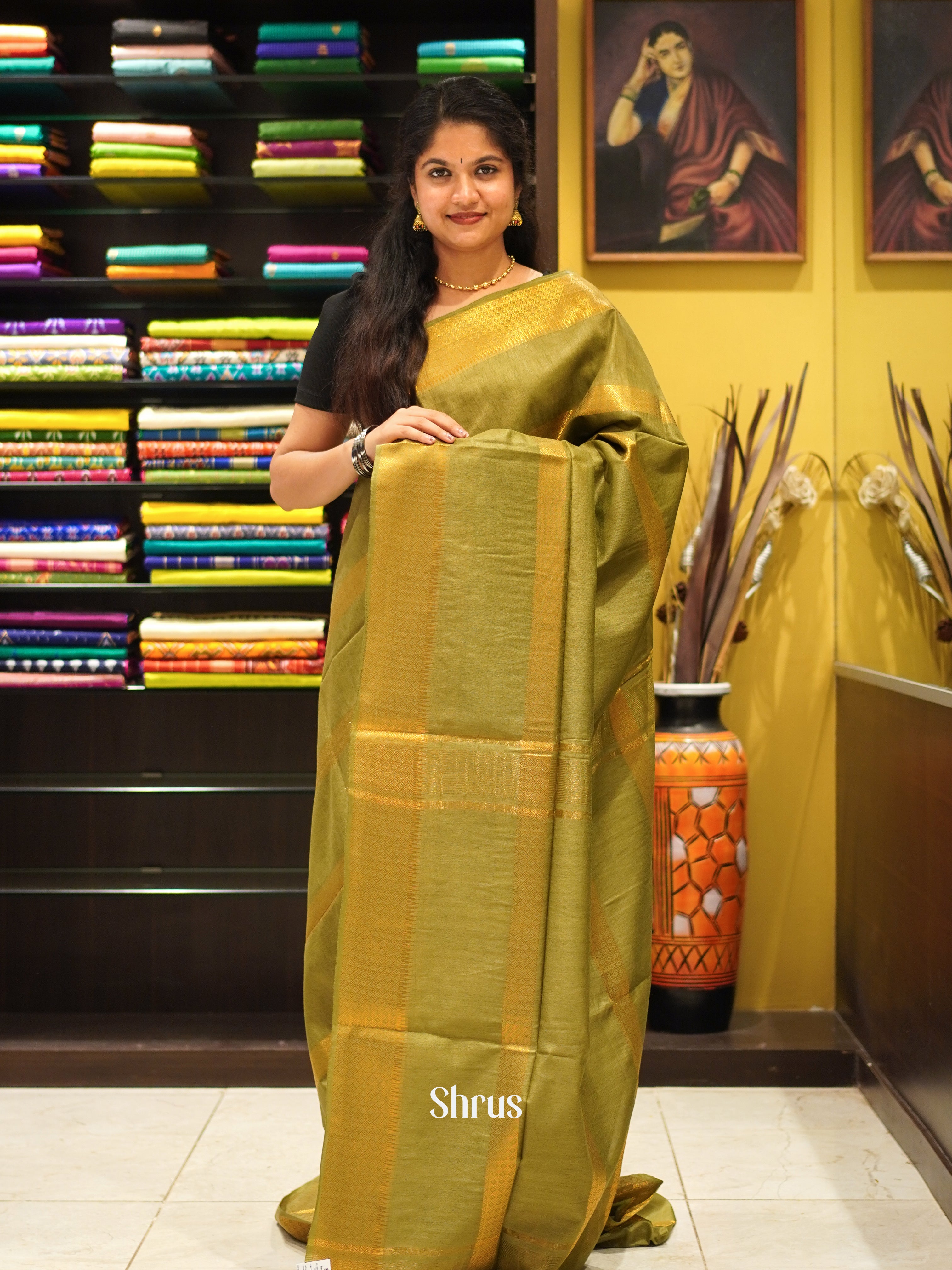 CDS29660 - Semi Tussar Saree - Shop on ShrusEternity.com