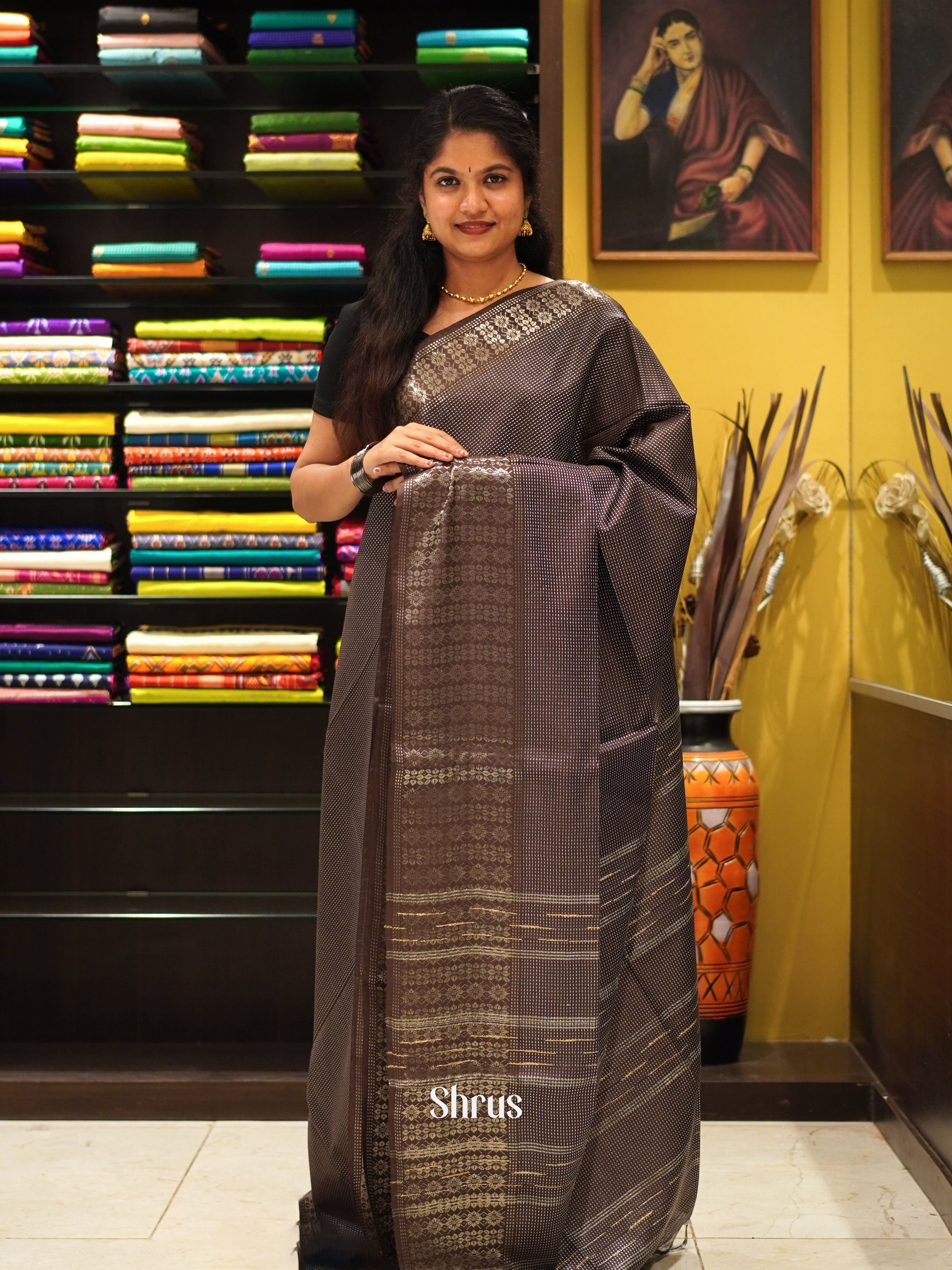 CDS29670 - Semi Tussar Saree - Shop on ShrusEternity.com