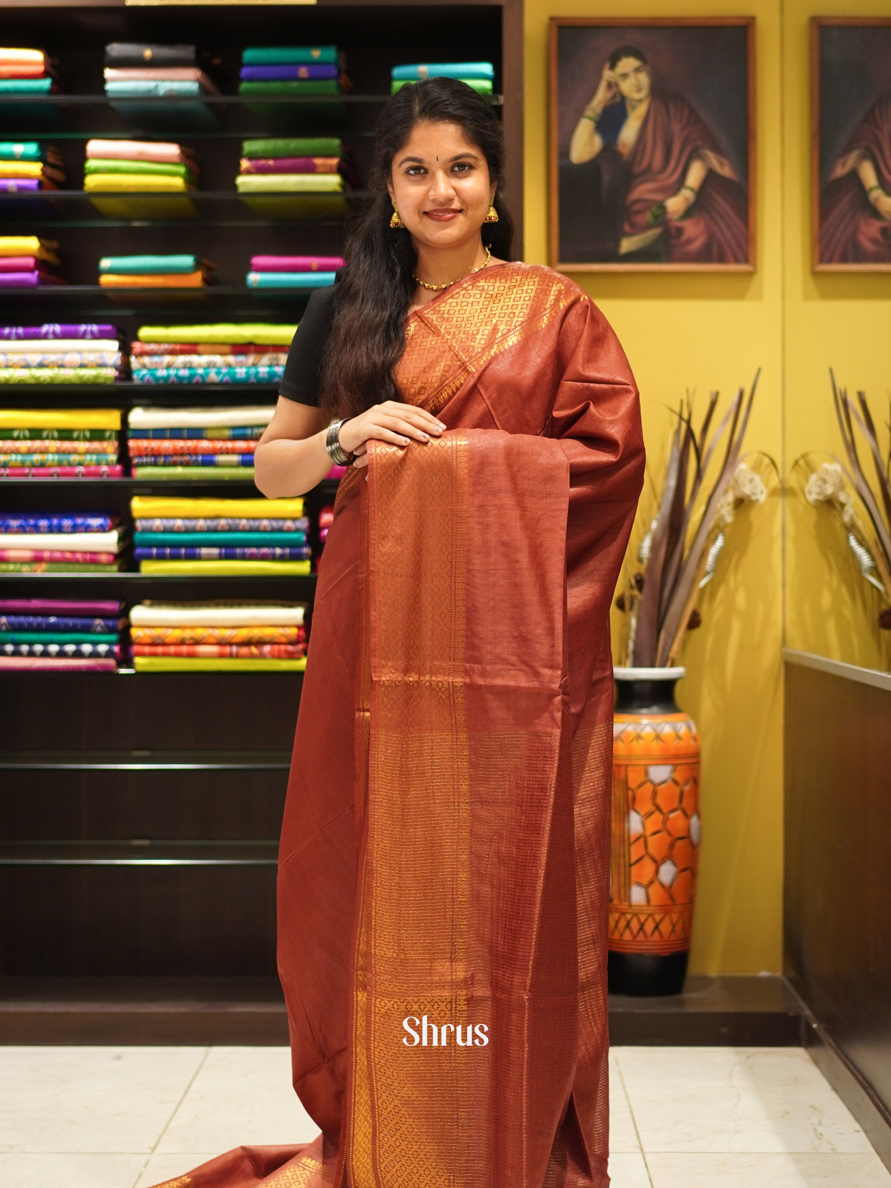 CDS29684 - Semi Tussar Saree - Shop on ShrusEternity.com