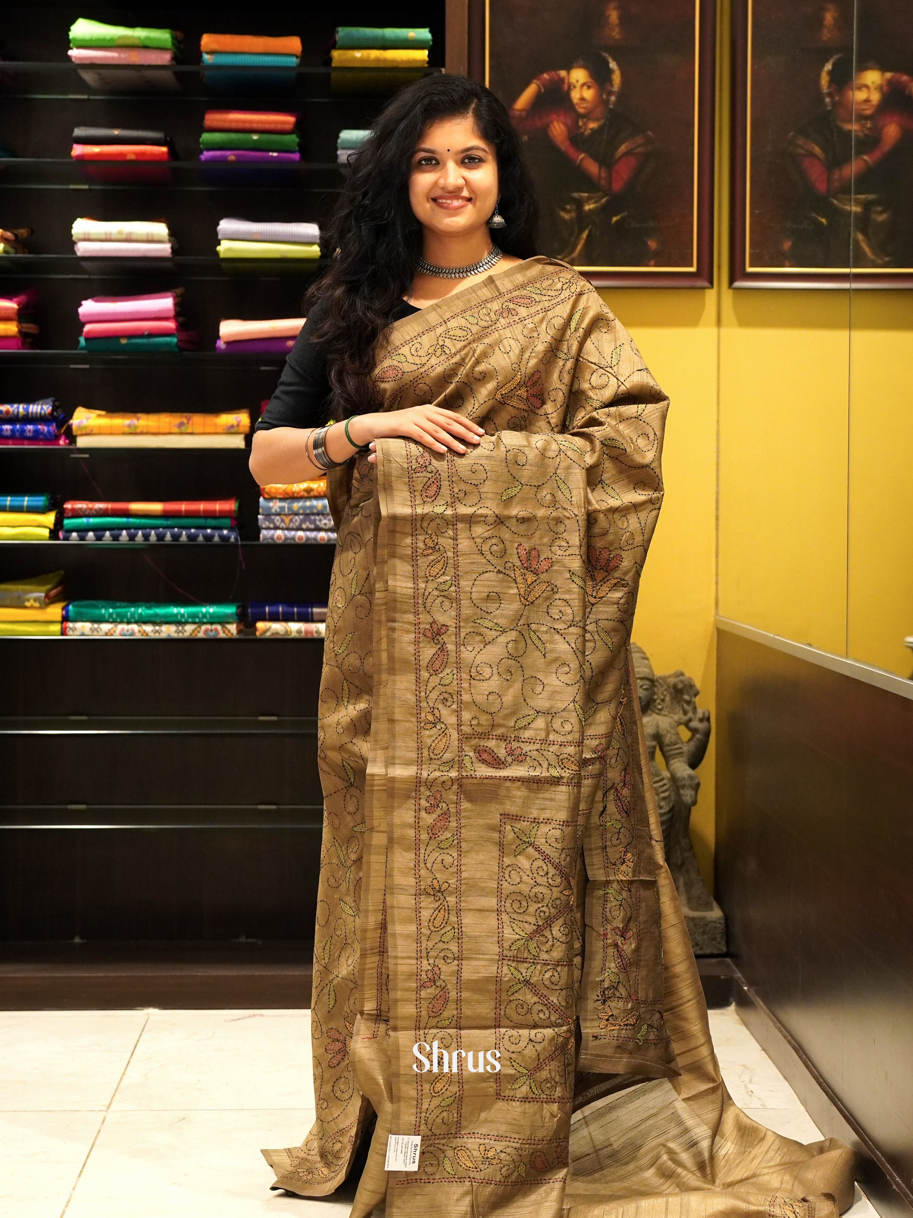 CDS29691 - Semi Kantha Saree - Shop on ShrusEternity.com