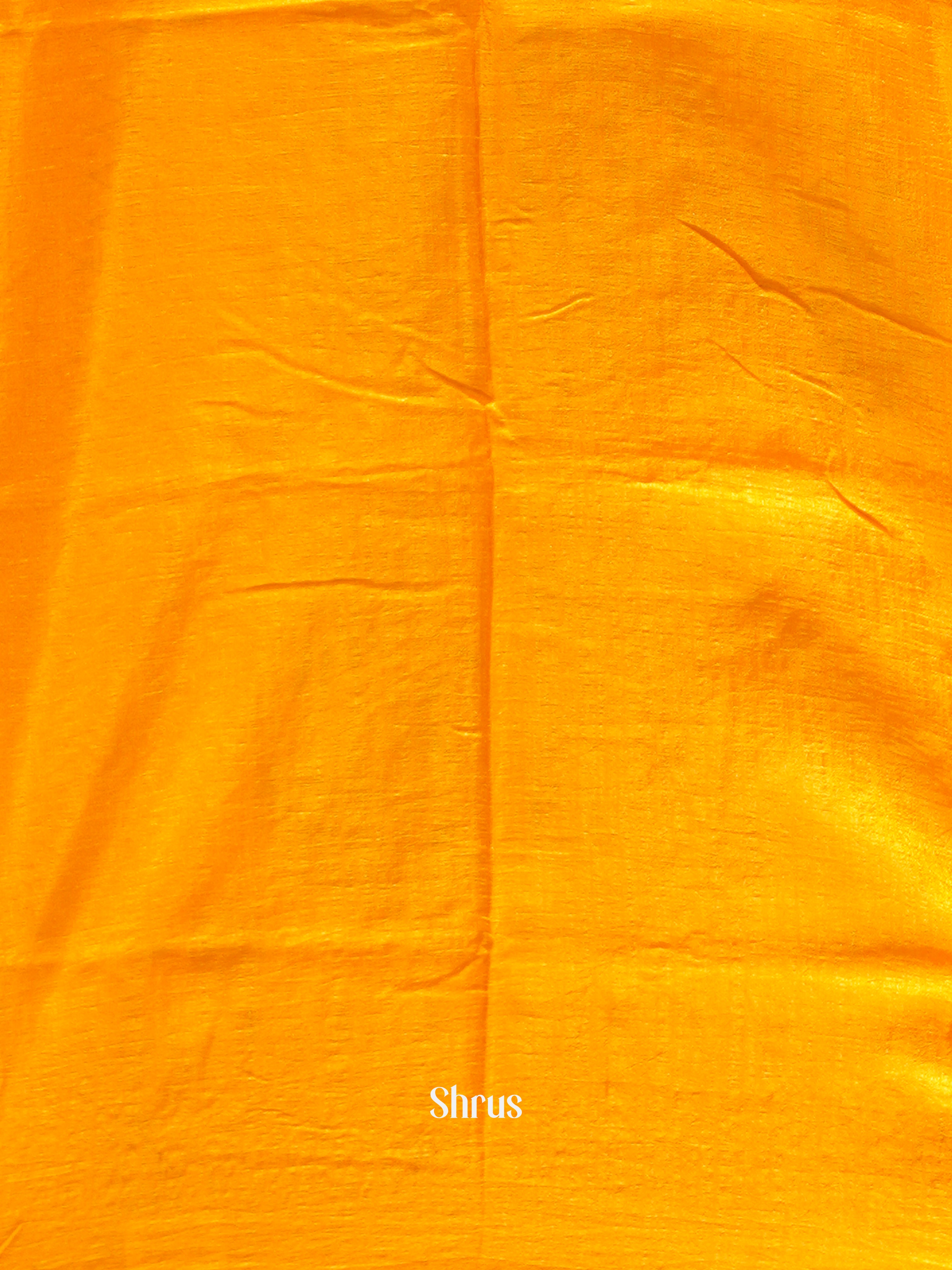 Yellow(Single Tone) - Semi Kantha Saree - Shop on ShrusEternity.com