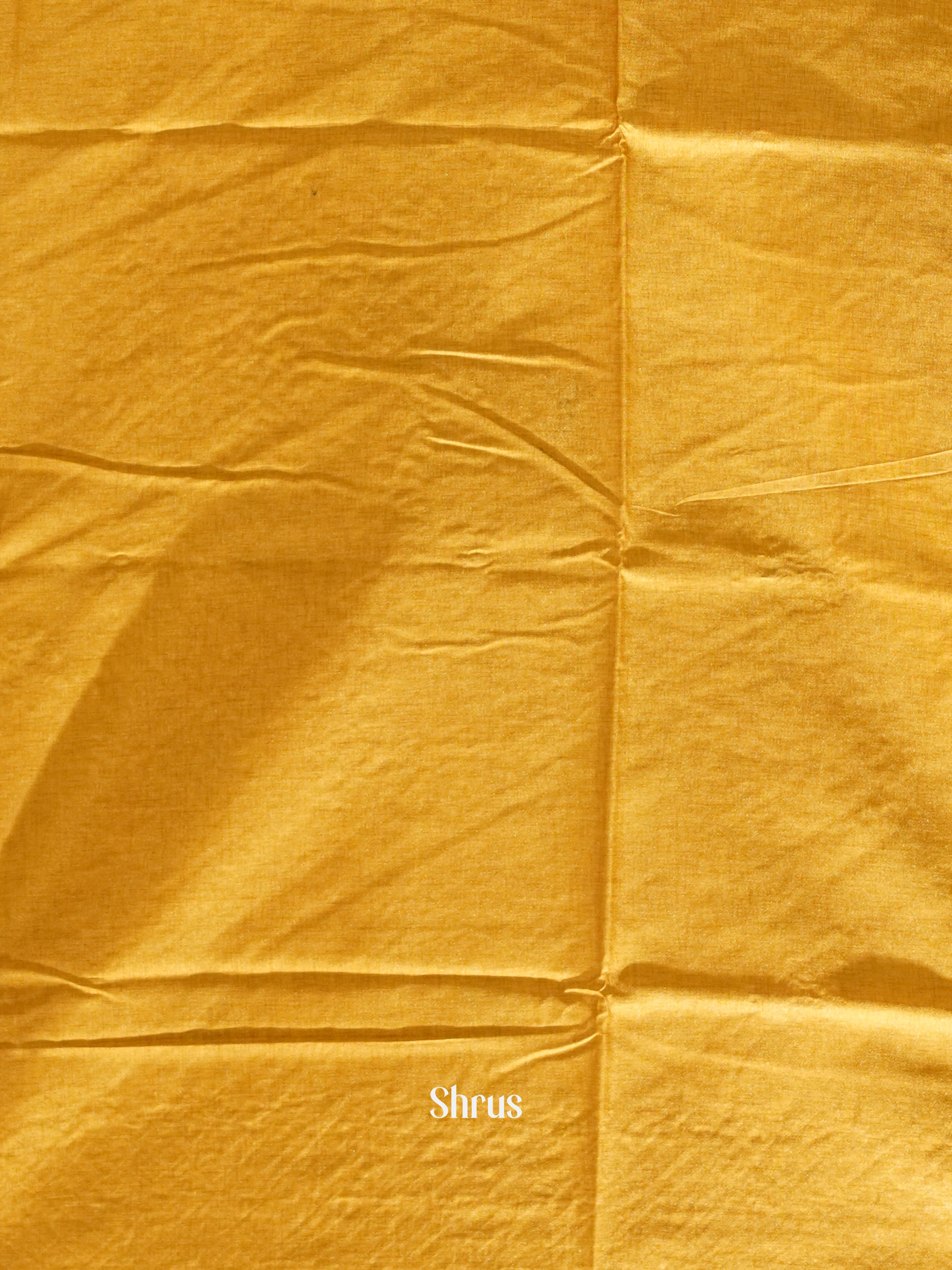 Mustard(Single Tone) - Semi Kantha Saree - Shop on ShrusEternity.com