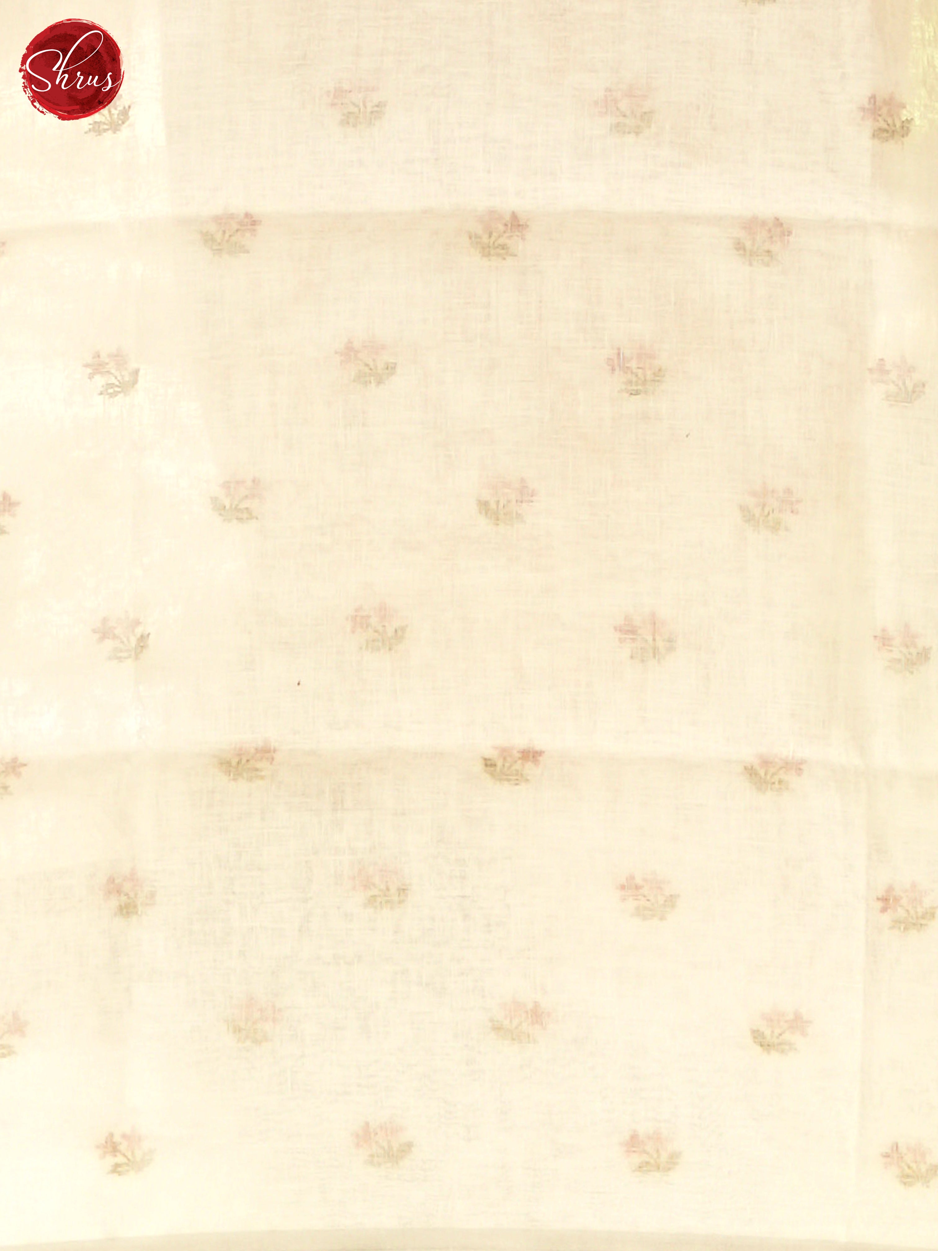 Cream - Linen Saree - Shop on ShrusEternity.com